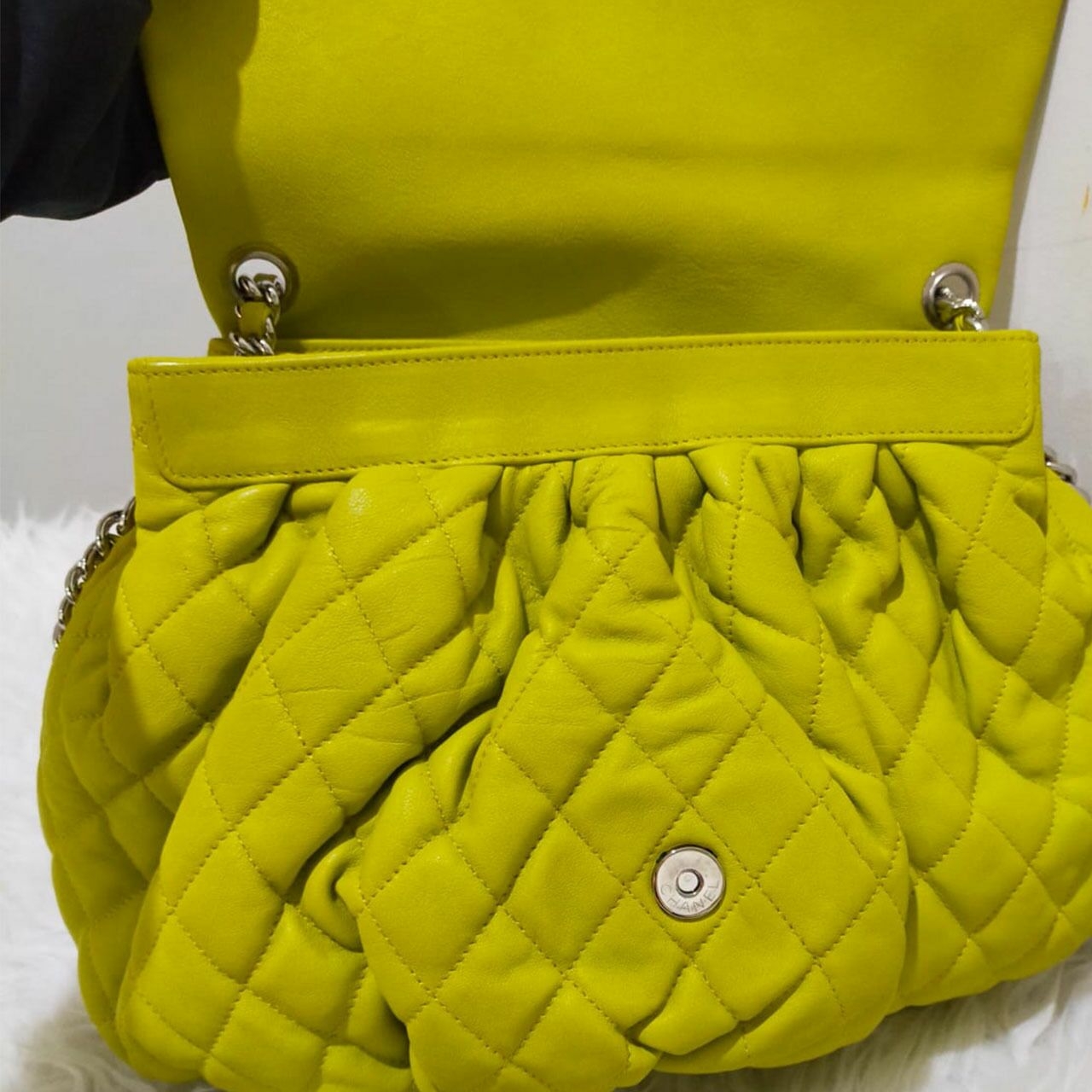 Chanel Chain Around Neon Lime Green Shw #15