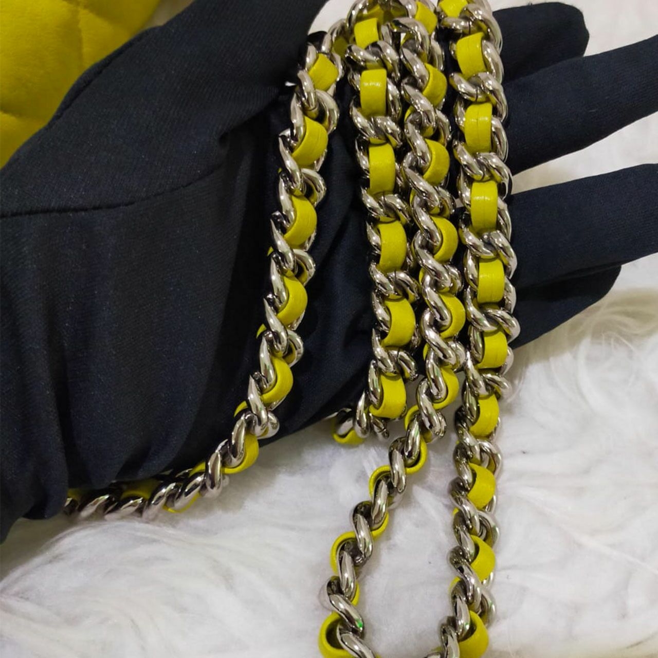 Chanel Chain Around Neon Lime Green Shw #15