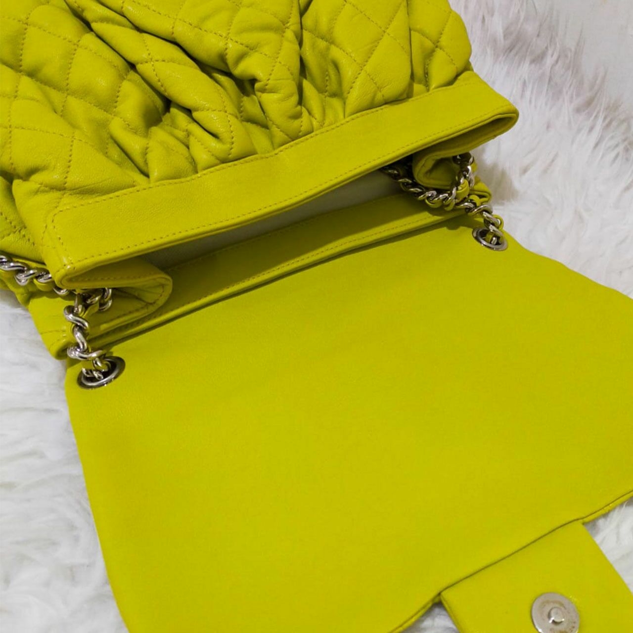 Chanel Chain Around Neon Lime Green Shw #15