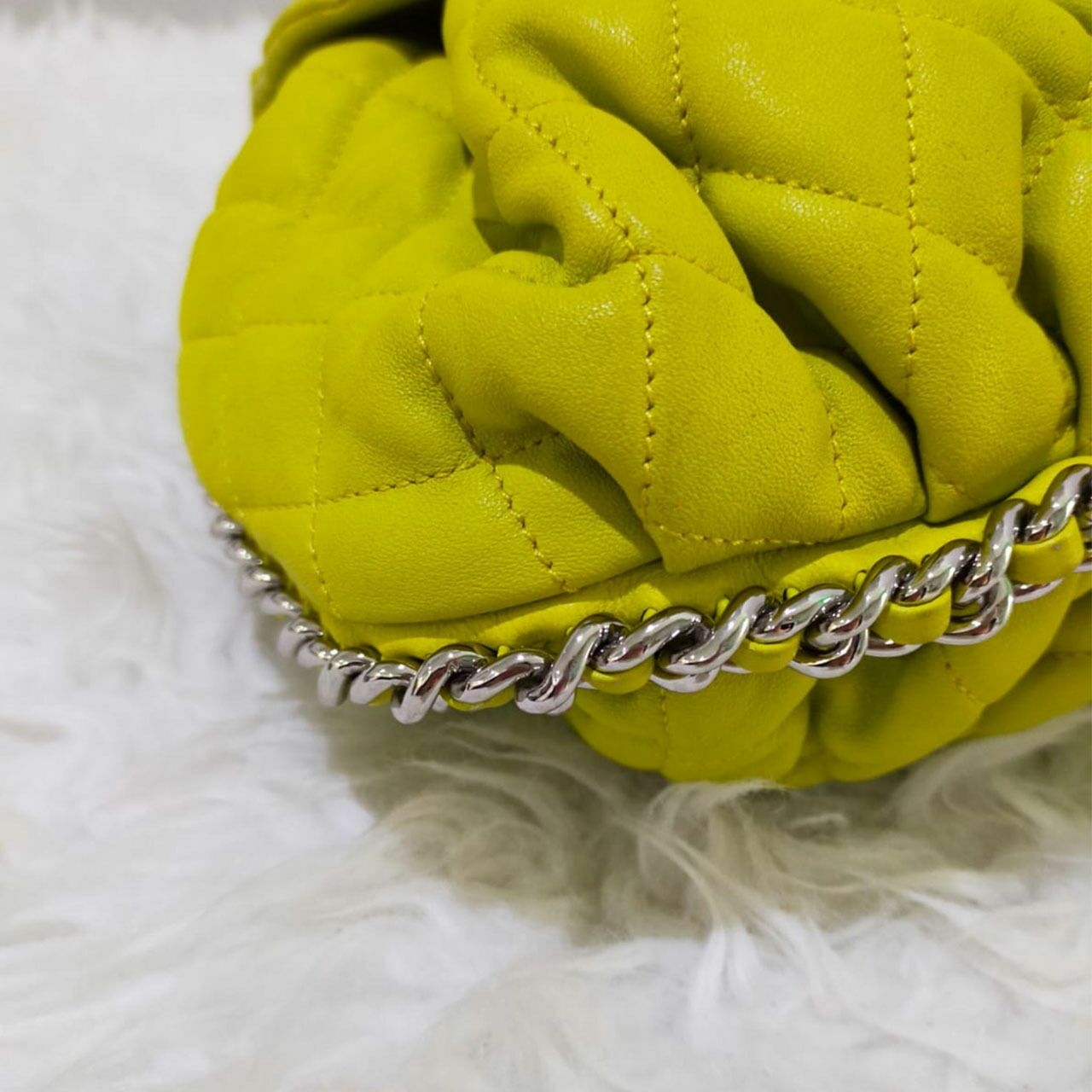 Chanel Chain Around Neon Lime Green Shw #15