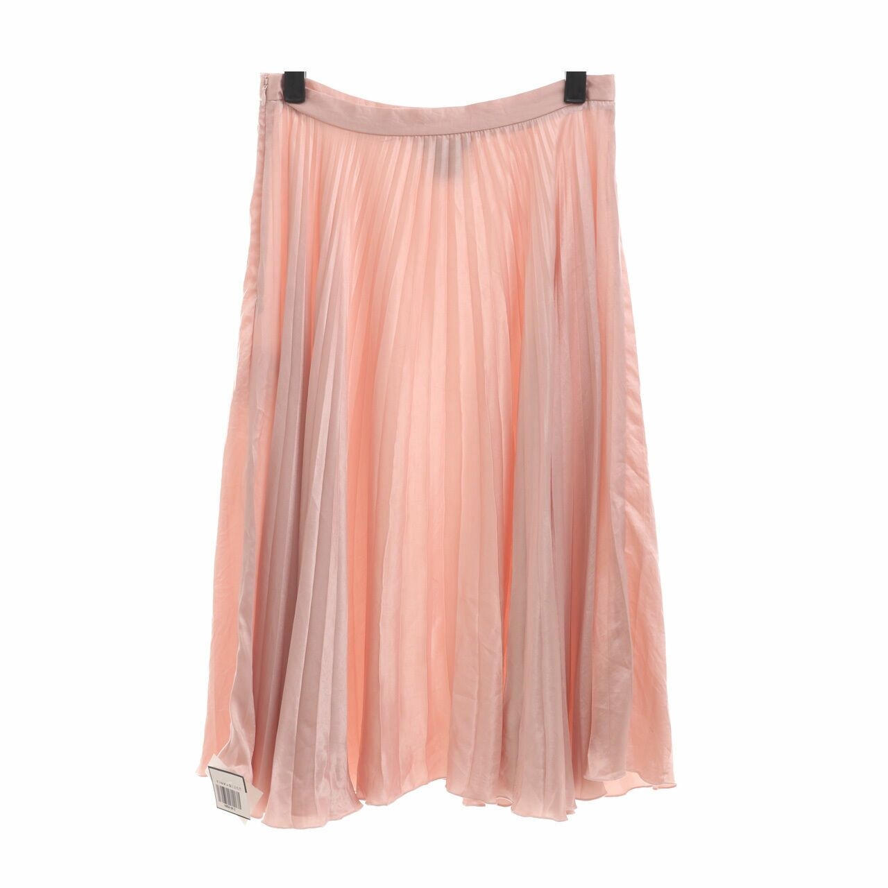 DKNY Pink Pull On Pleated Maxi Skirt 