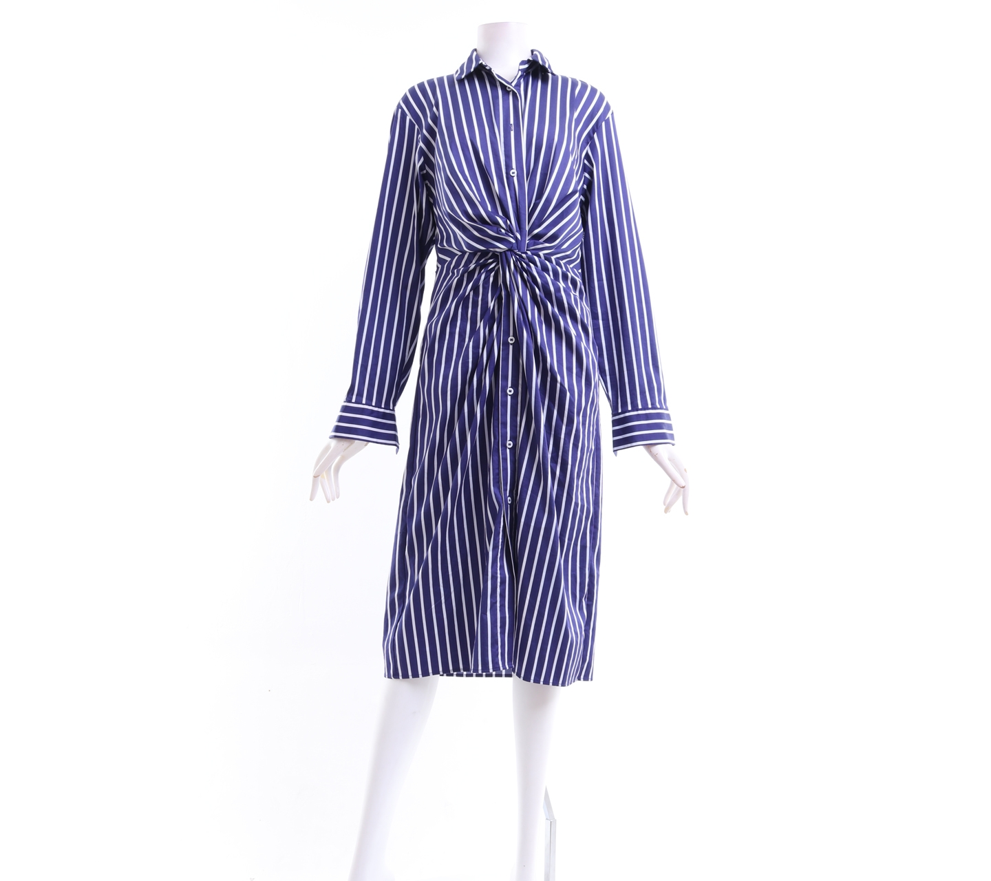 Zara Blue Striped Long Dres