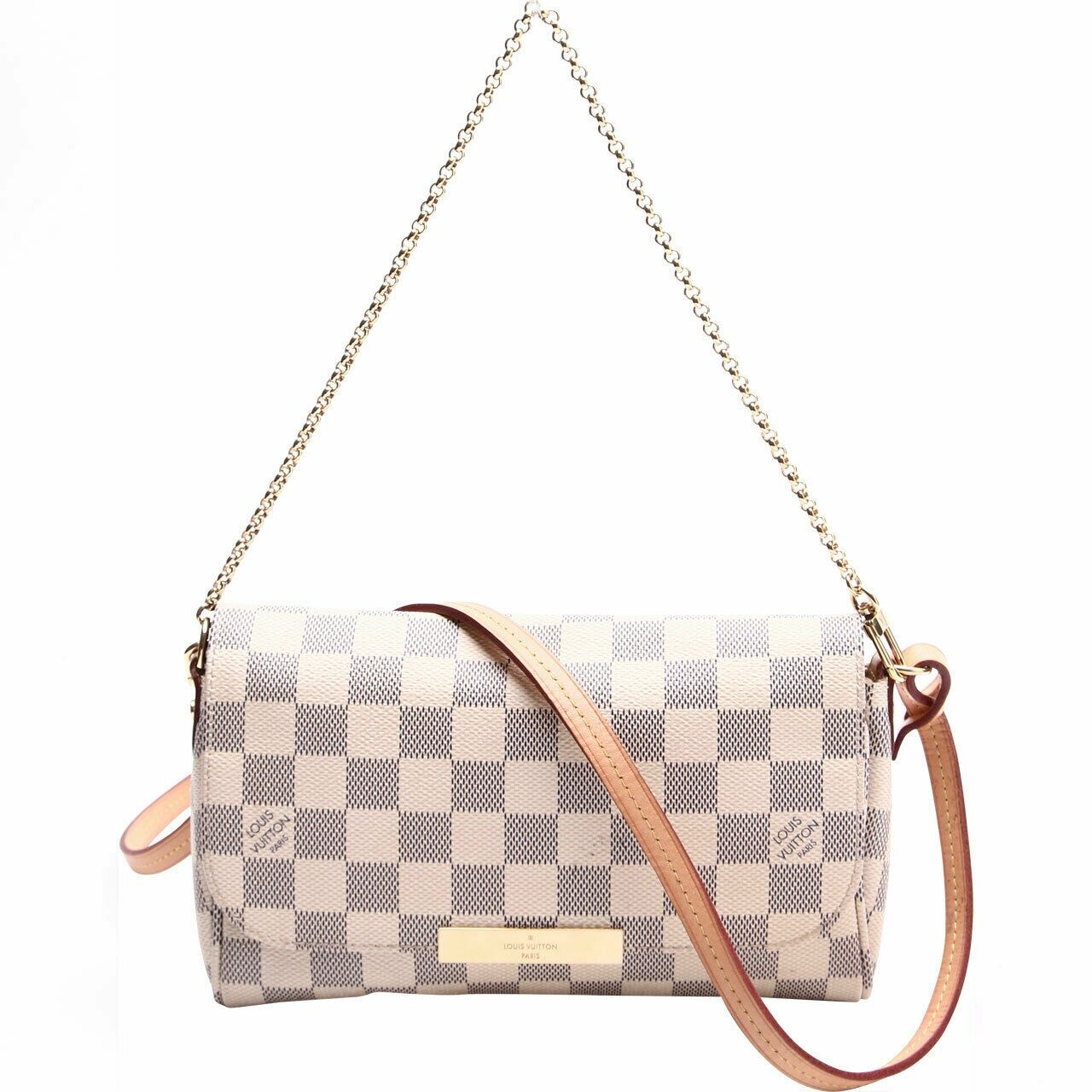 Louis Vuitton Flap Damier Off White Satchel Clutch