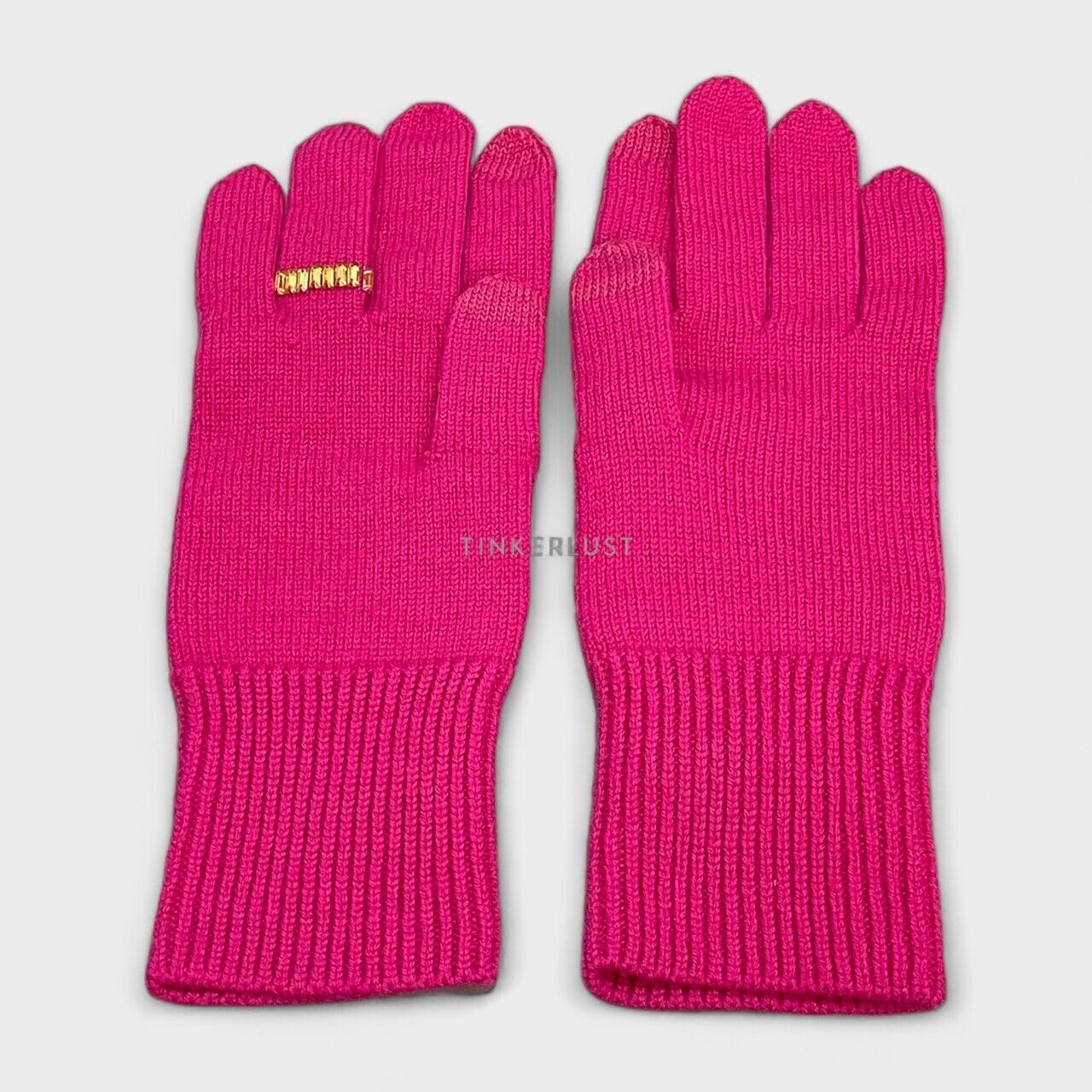 Kate Spade Ring Knit Pink Gloves