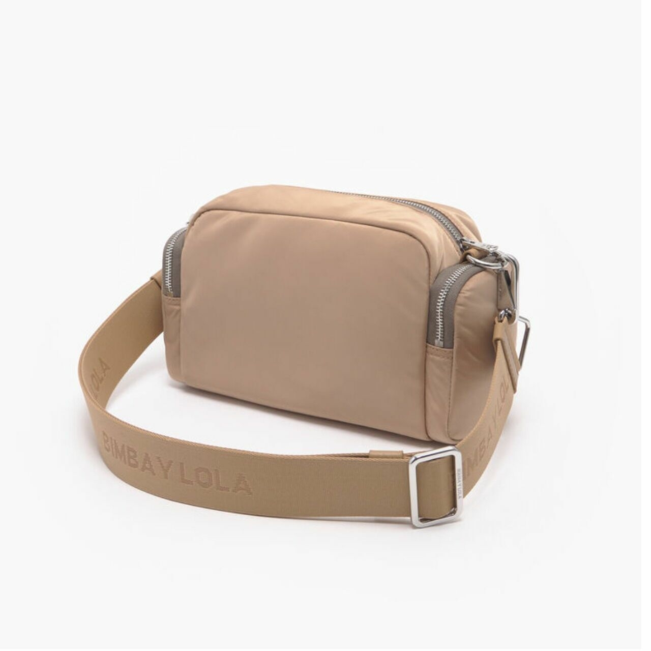 Bimba Y Lola Nylon Shoulder Bag Beige