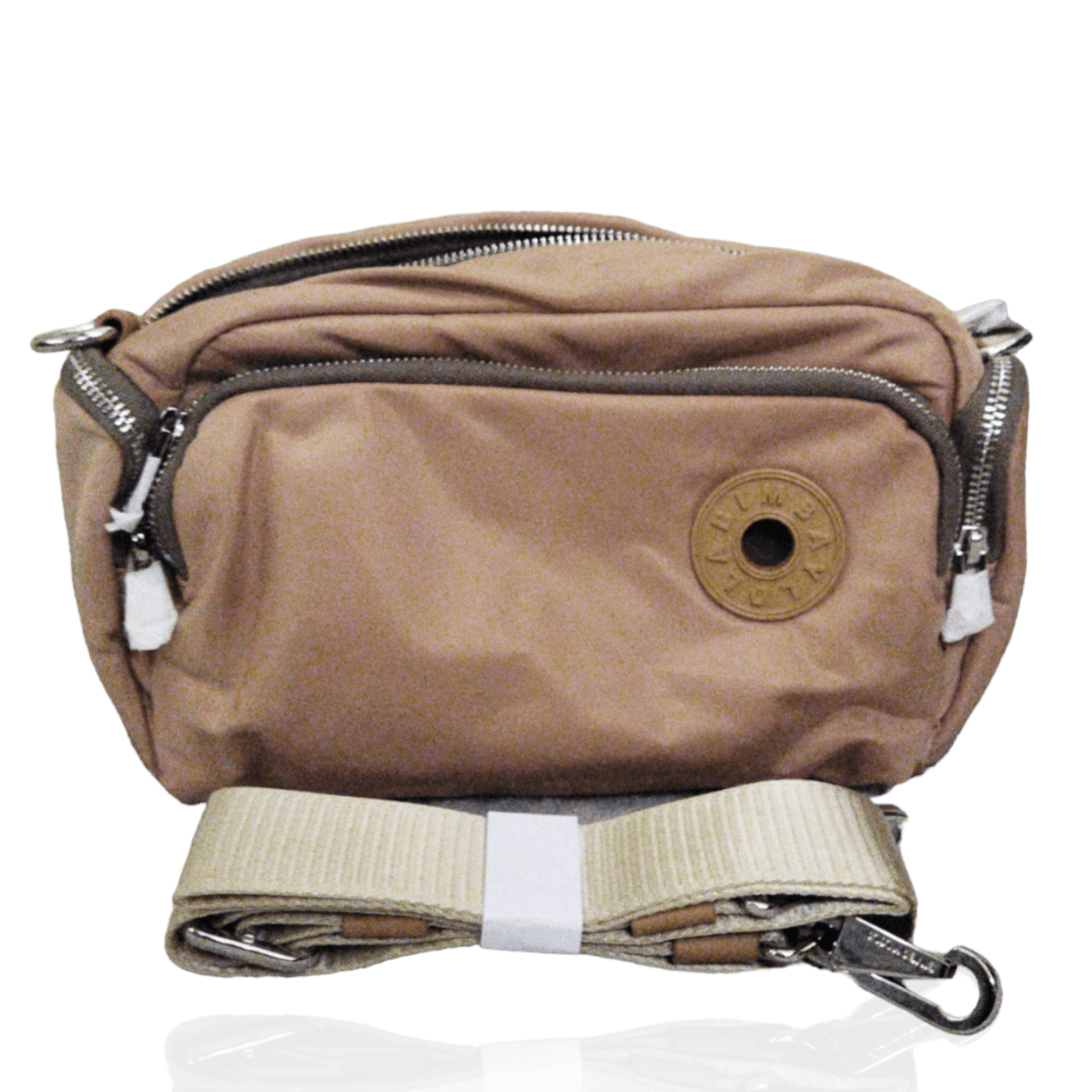 Bimba Y Lola Nylon Shoulder Bag Beige