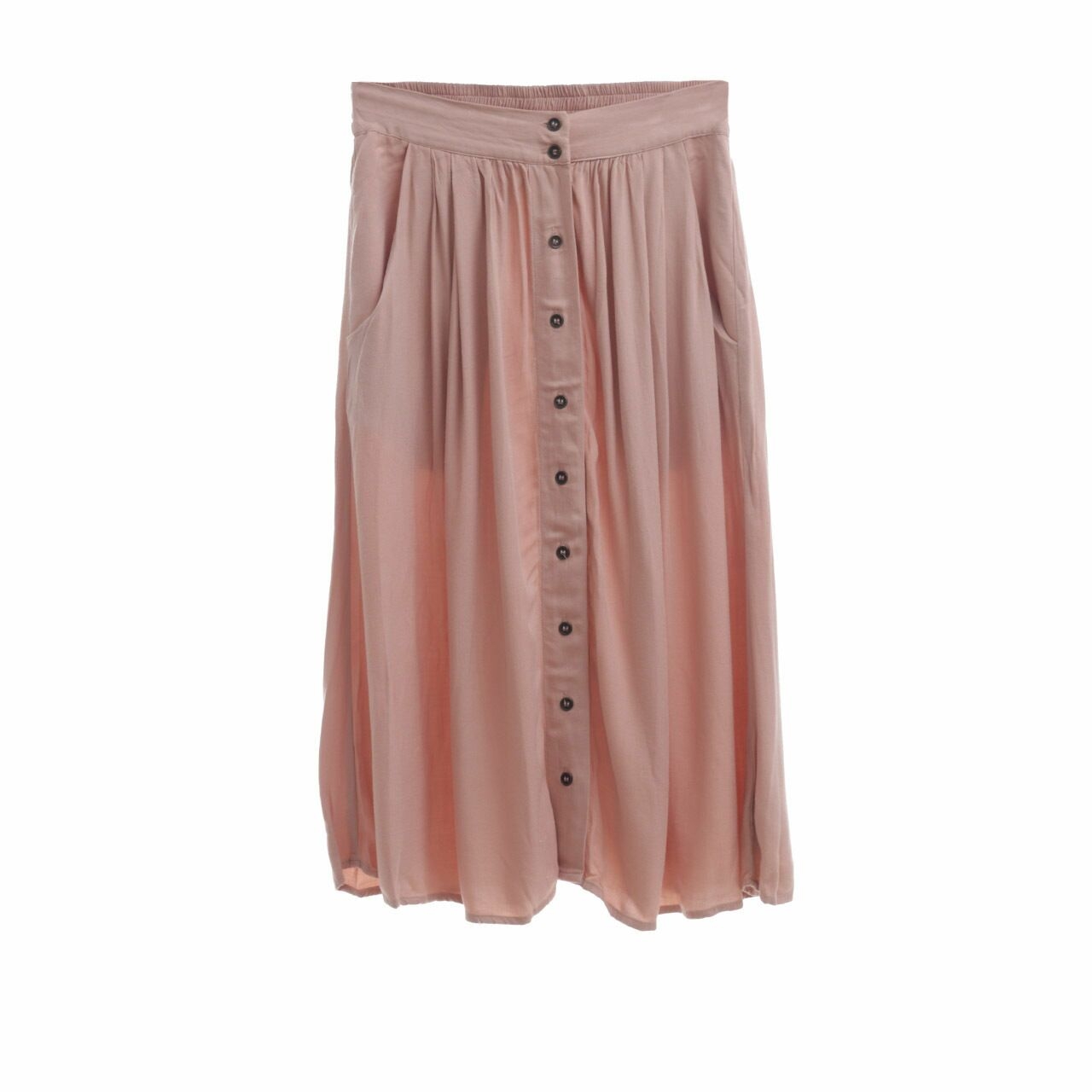 Forever 21 Nude Midi Skirt