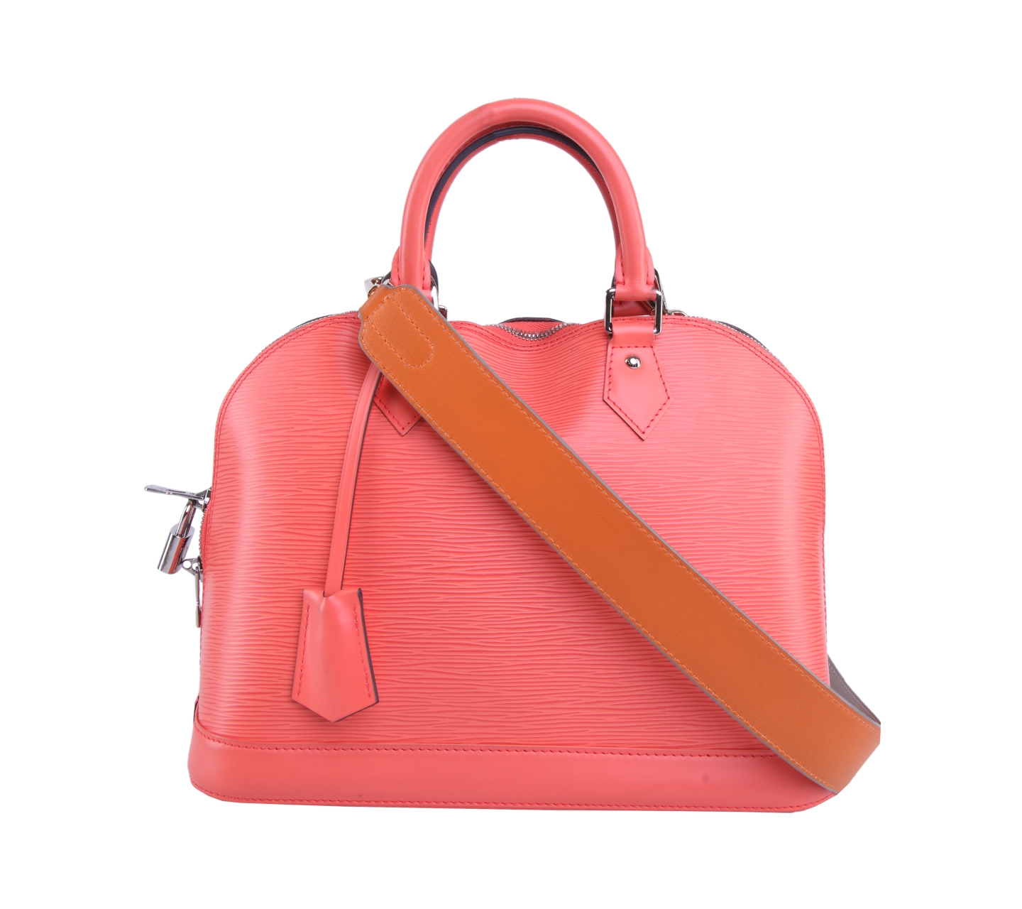 Louis Vuitton Orange Alma Epi Leather Handbag