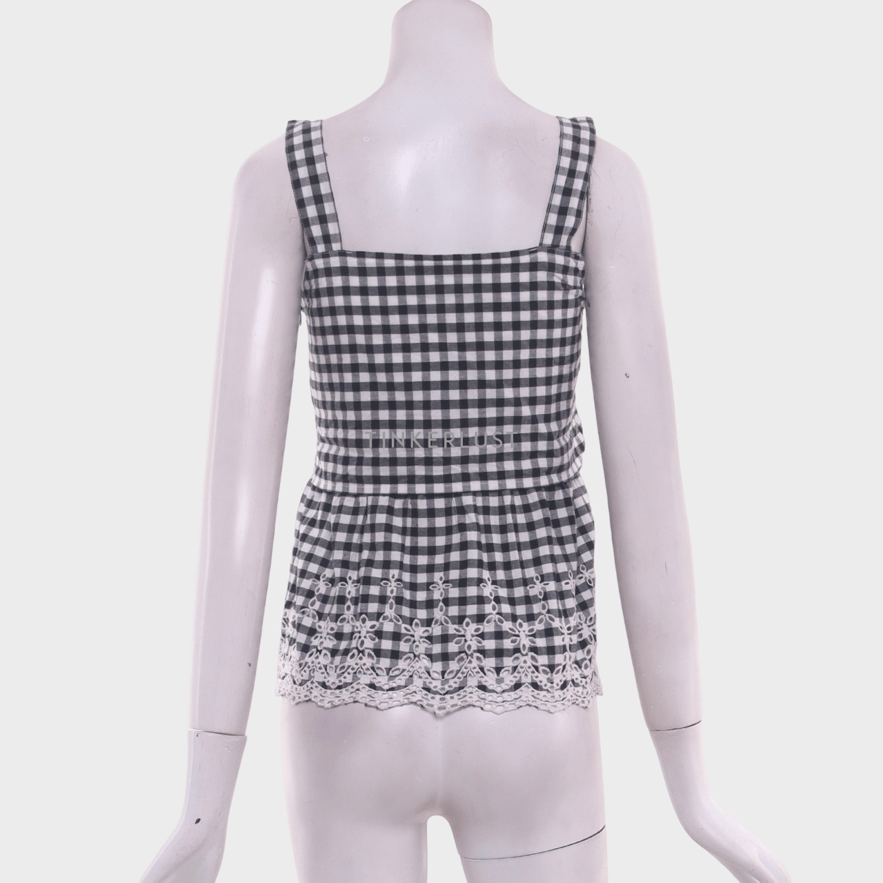 Mango Black & White Gingham Sleeveless