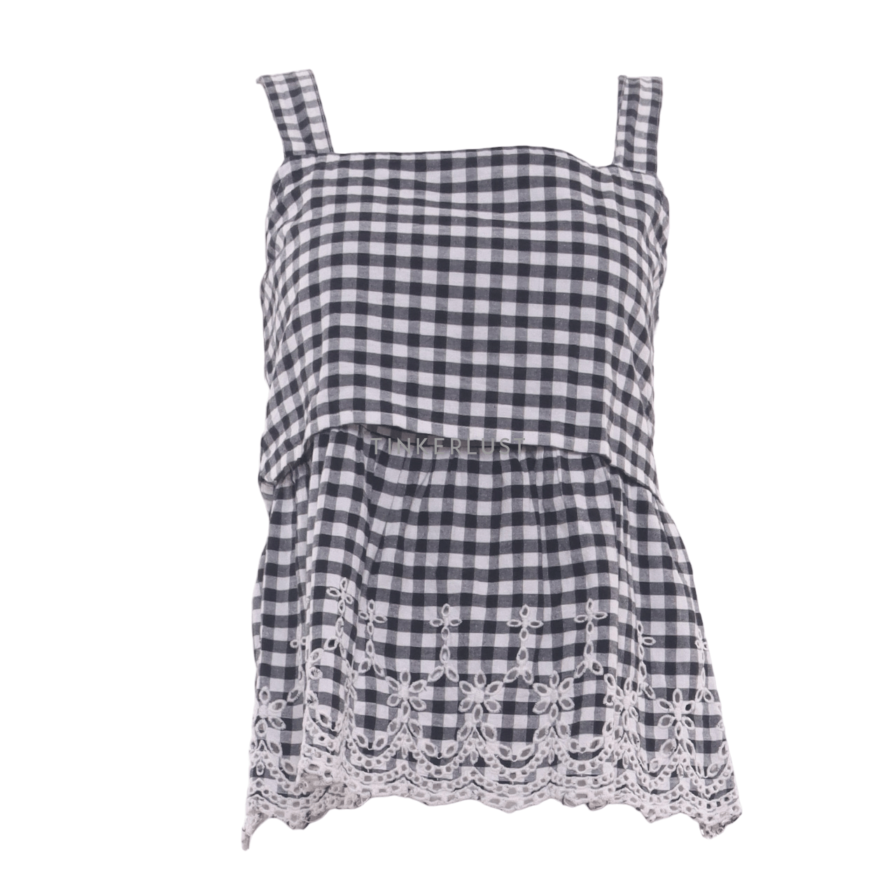 Mango Black & White Gingham Sleeveless