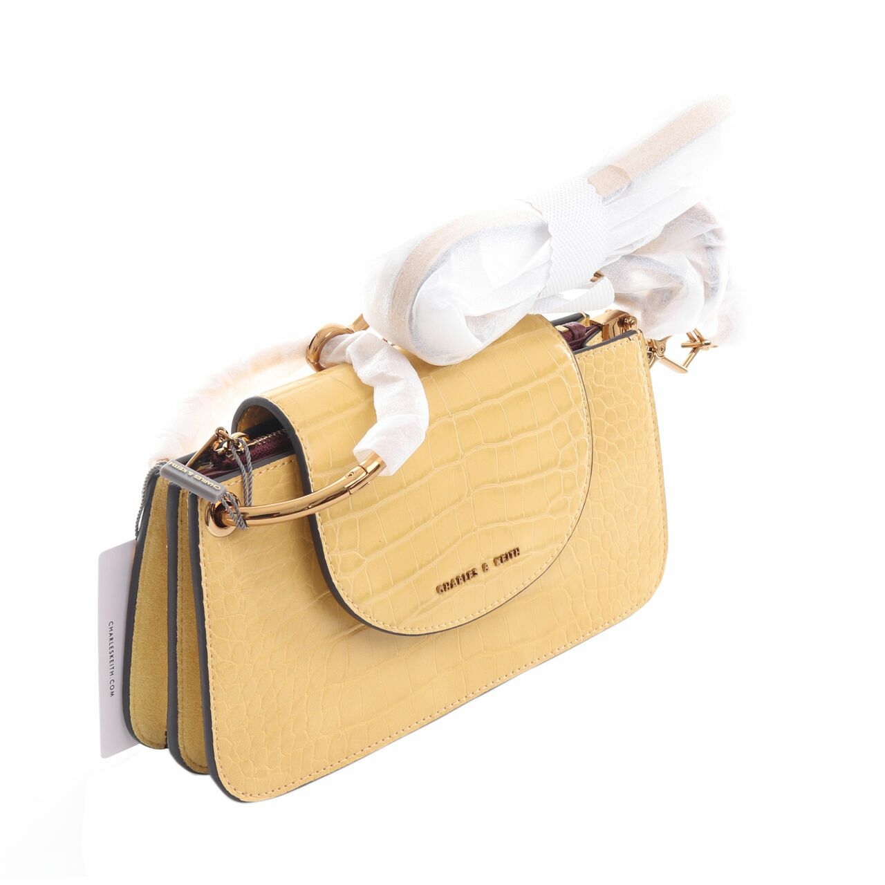 Charles & Keith Yellow Sling Bag