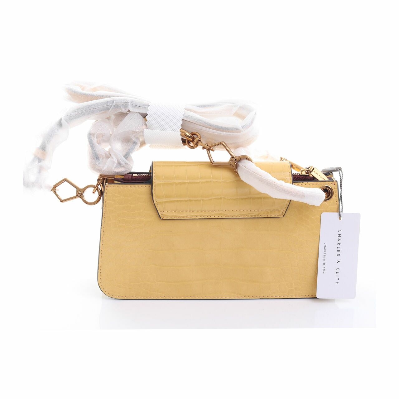 Charles & Keith Yellow Sling Bag