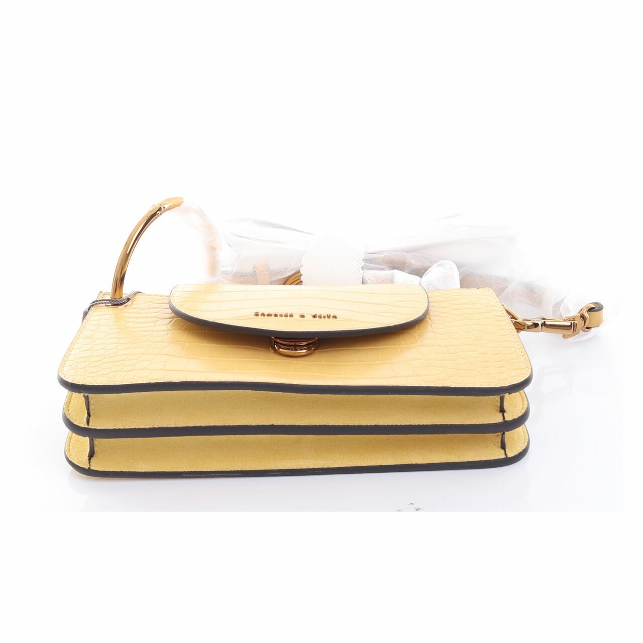 Charles & Keith Yellow Sling Bag