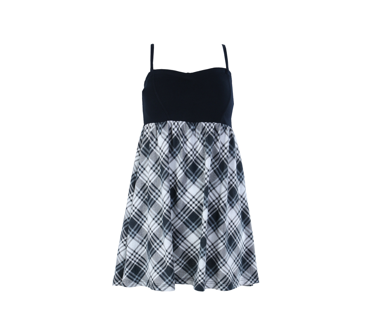 UNIQLO Black And White Plaid Sleeveless Blouse