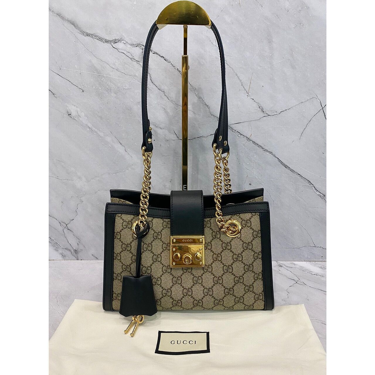 Gucci Padlock Tote Small Black GHW Shoulder Bag