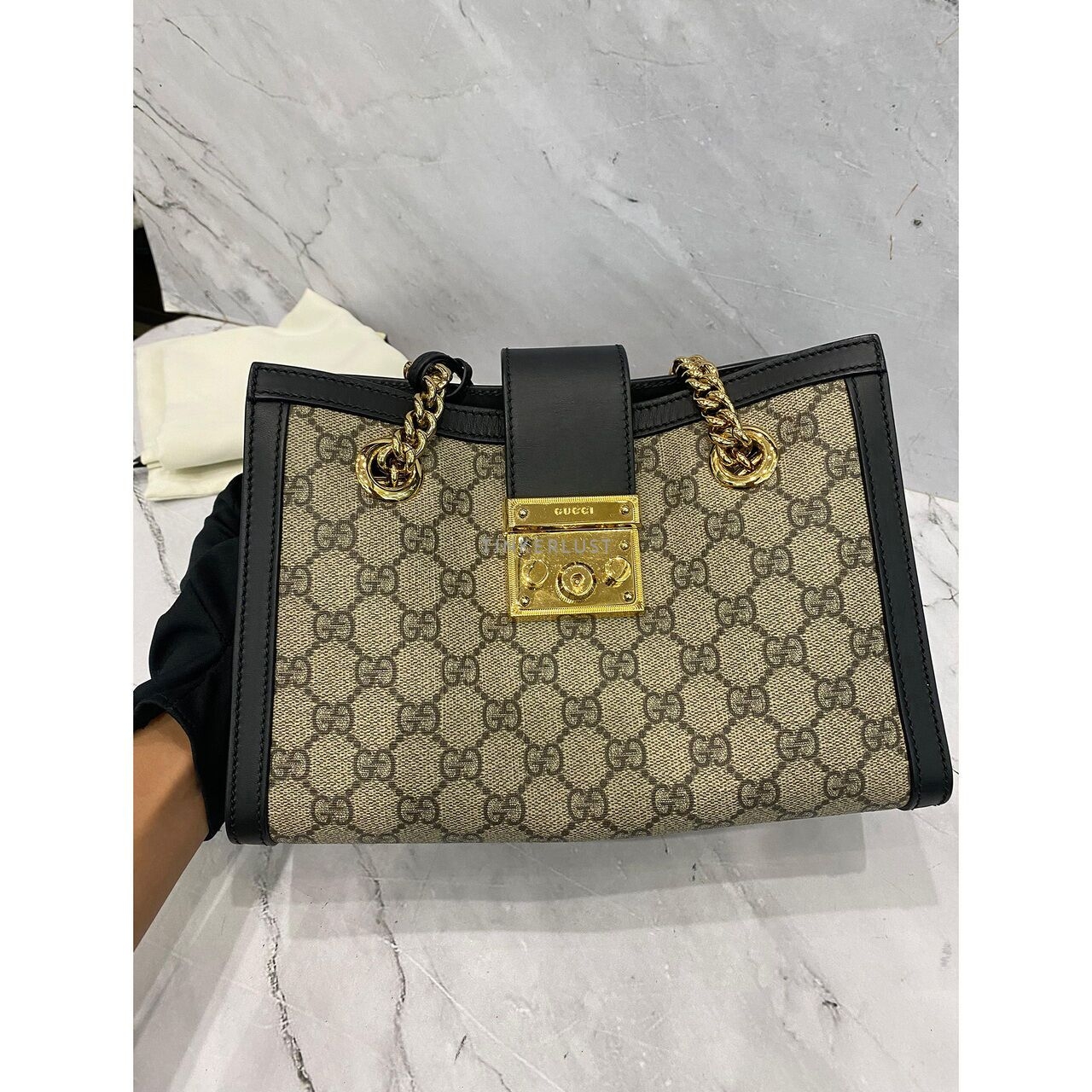 Gucci Padlock Tote Small Black GHW Shoulder Bag