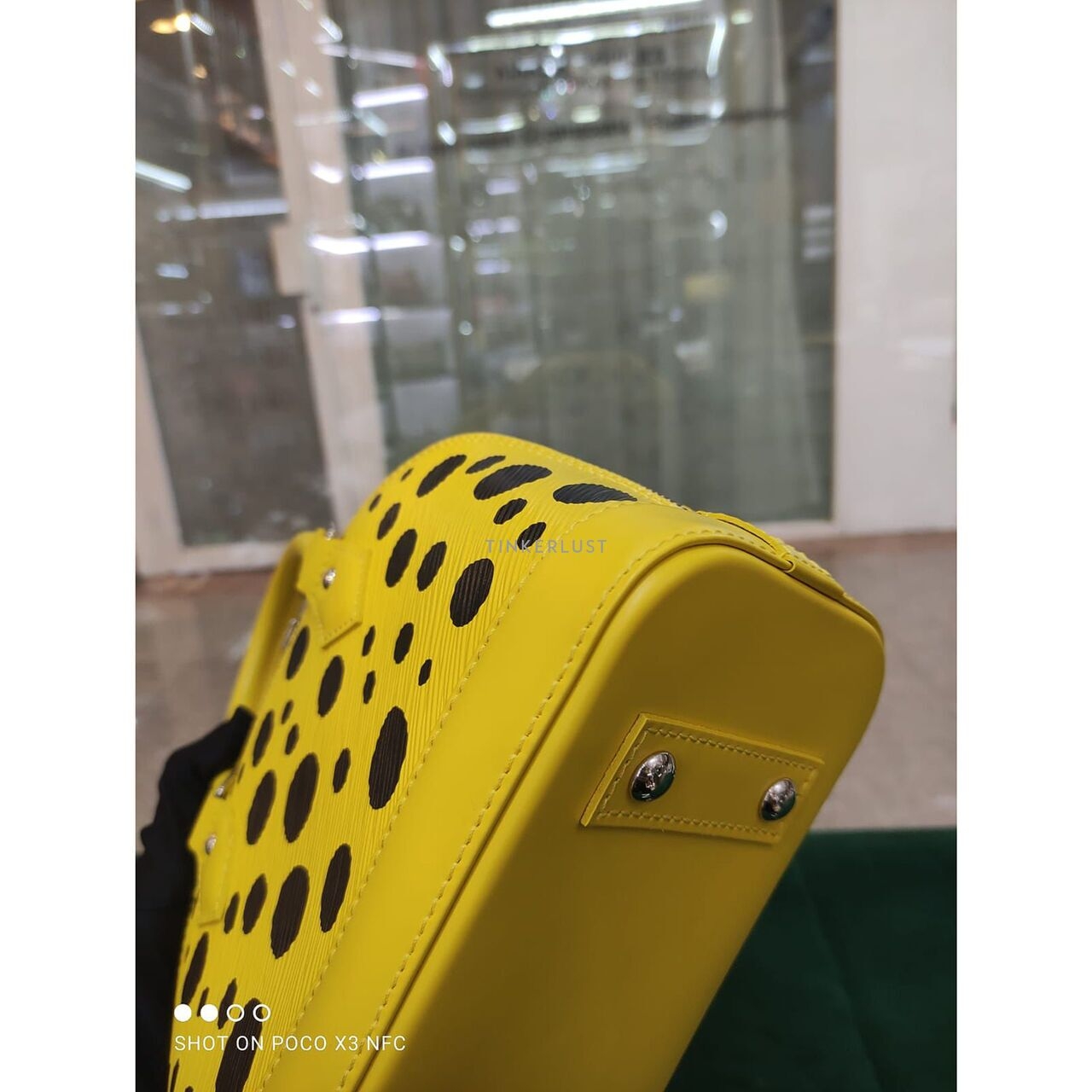 Louis Vuitton x Yayoi Alma BB Yellow Limited Edition Chip 2023 Satchel