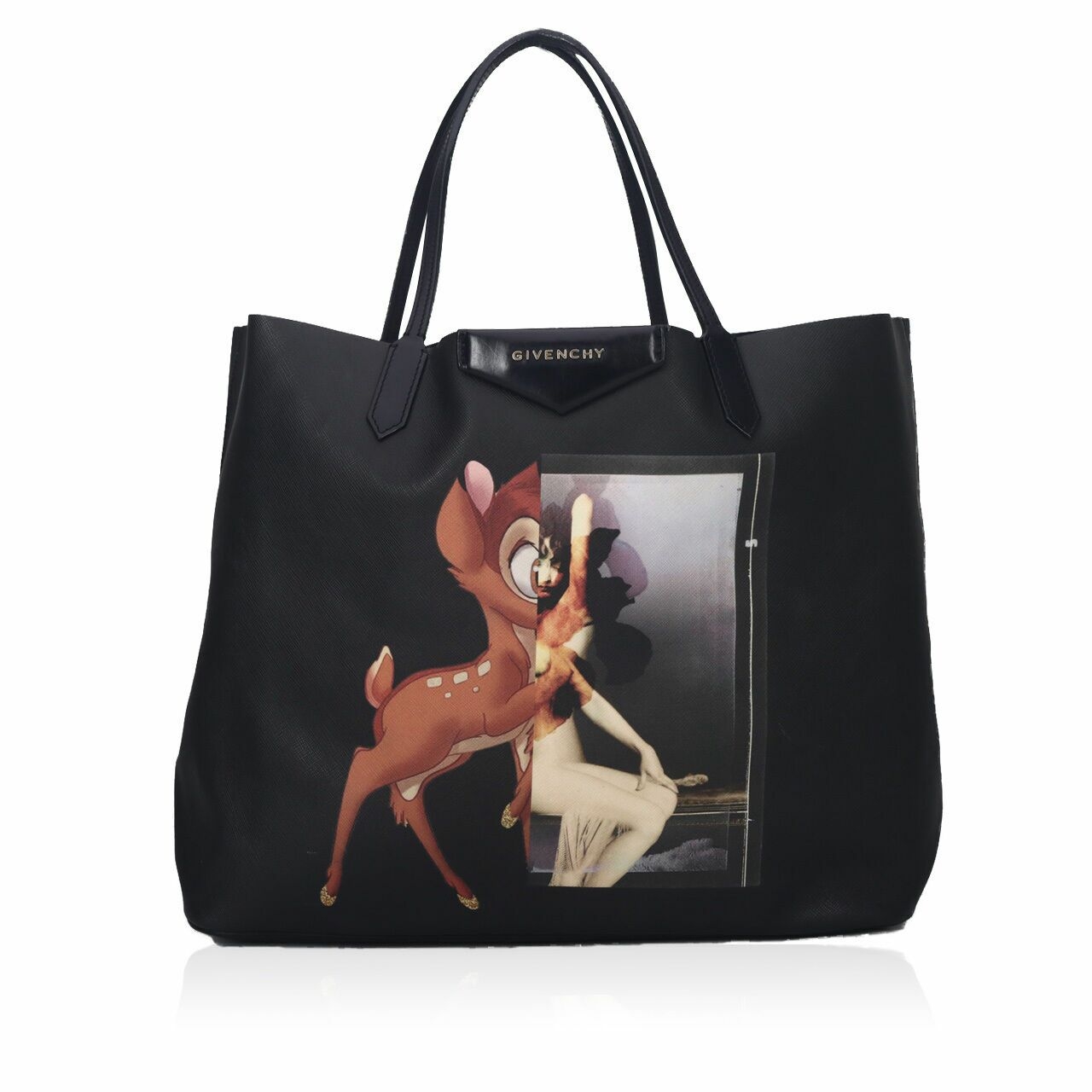 Givenchy Black Bambi Podium Large Antigona Tote Bag