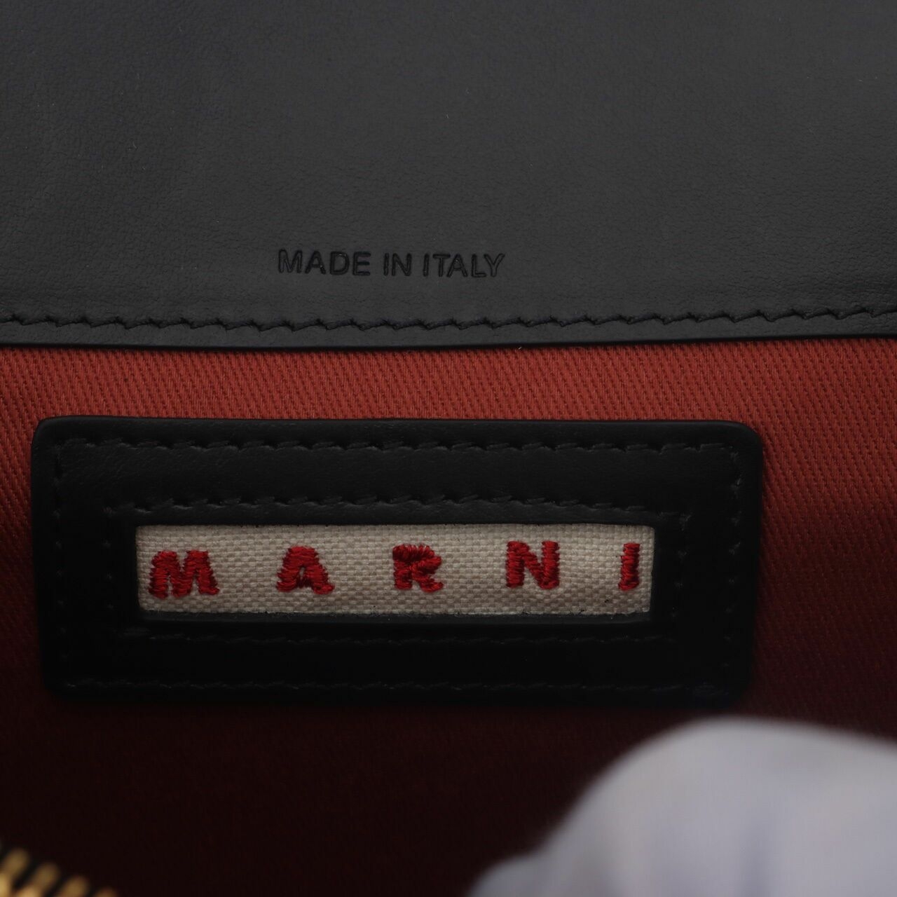 Marni Trunk Medium Black Calfskin Media Shoulder Bag