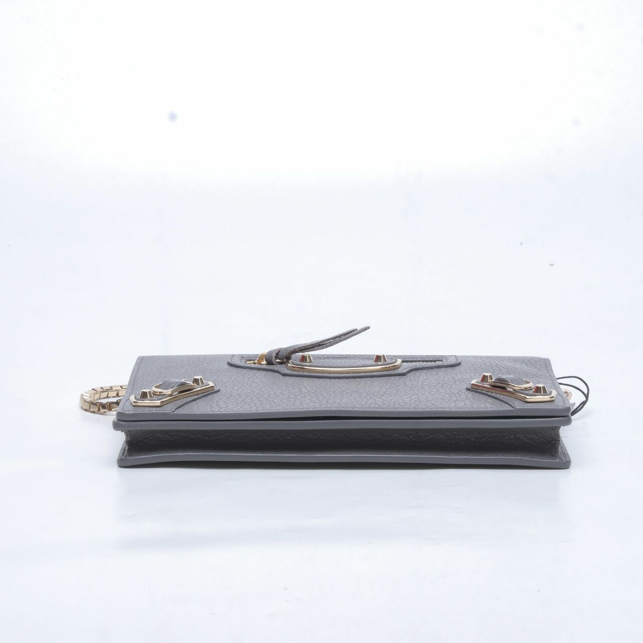 Balenciaga Chevre Edge Wallet On Chain Grey