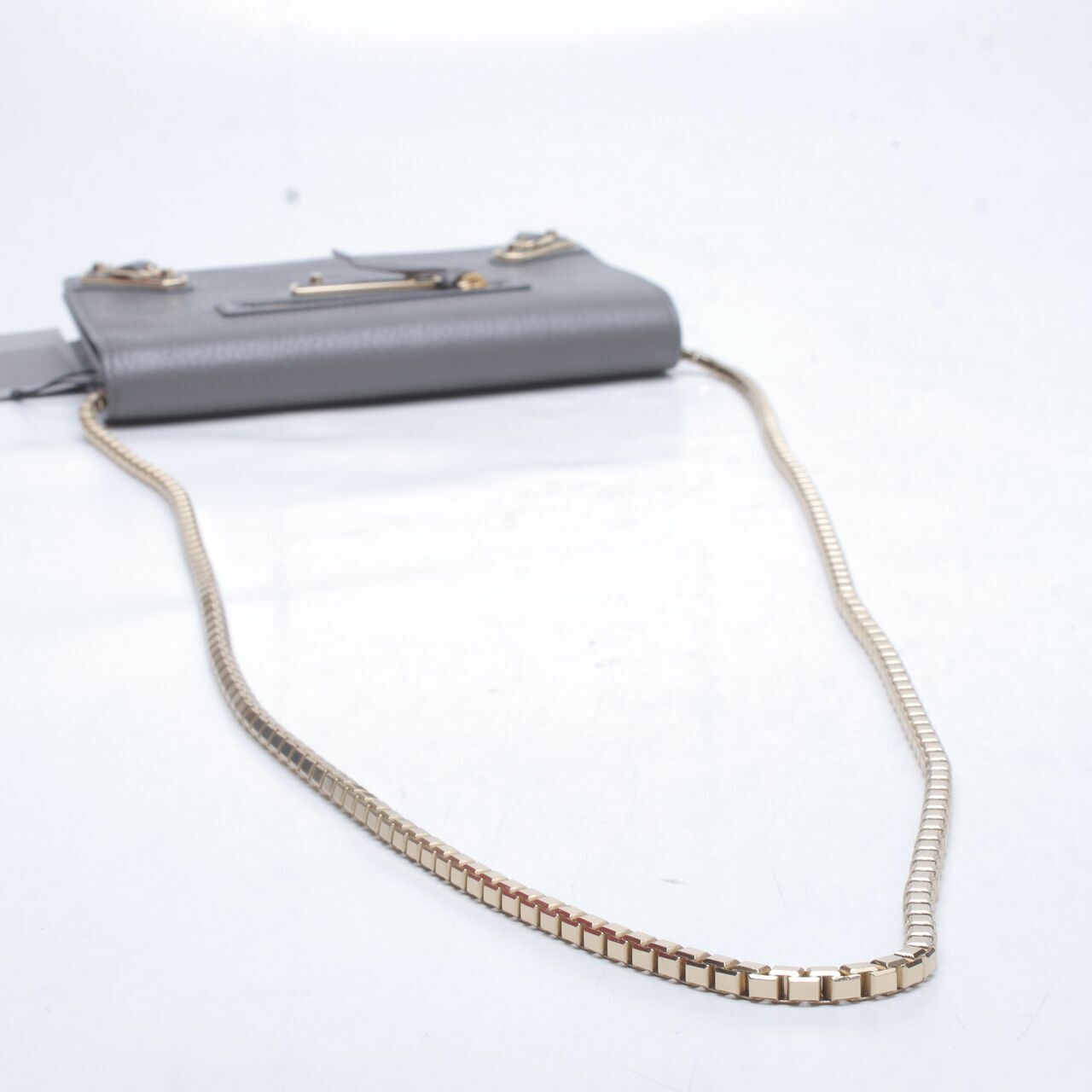 Balenciaga Chevre Edge Wallet On Chain Grey