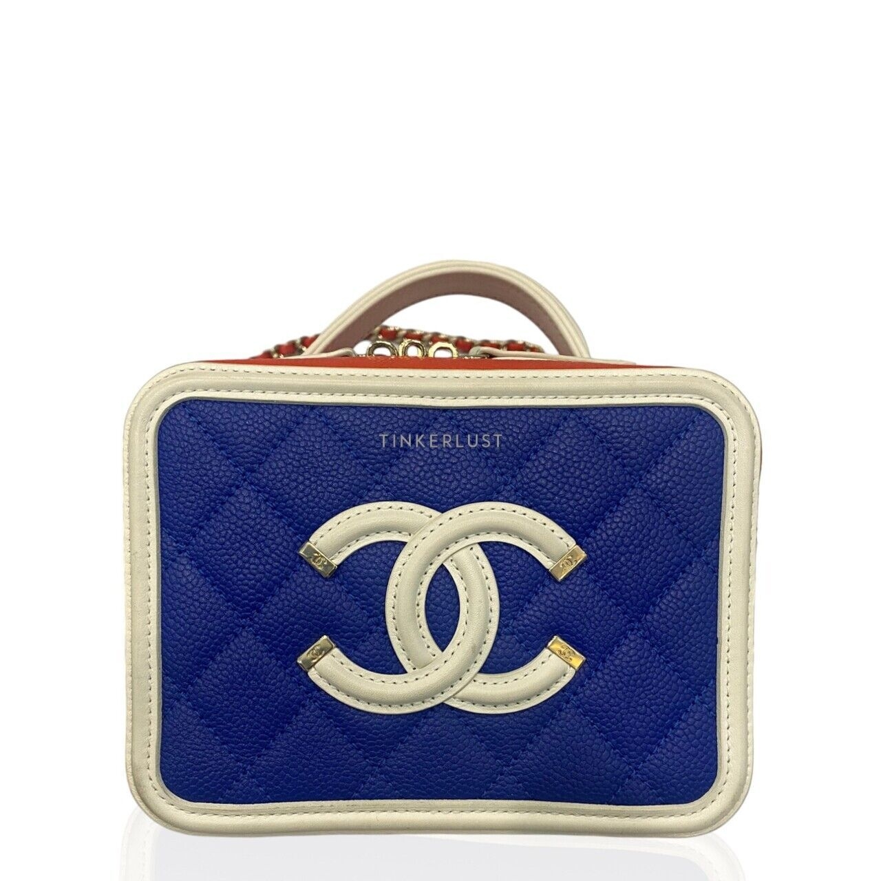 Chanel Vanity Case Mini 3 Colour SHW Seri #27 Satchel Bag