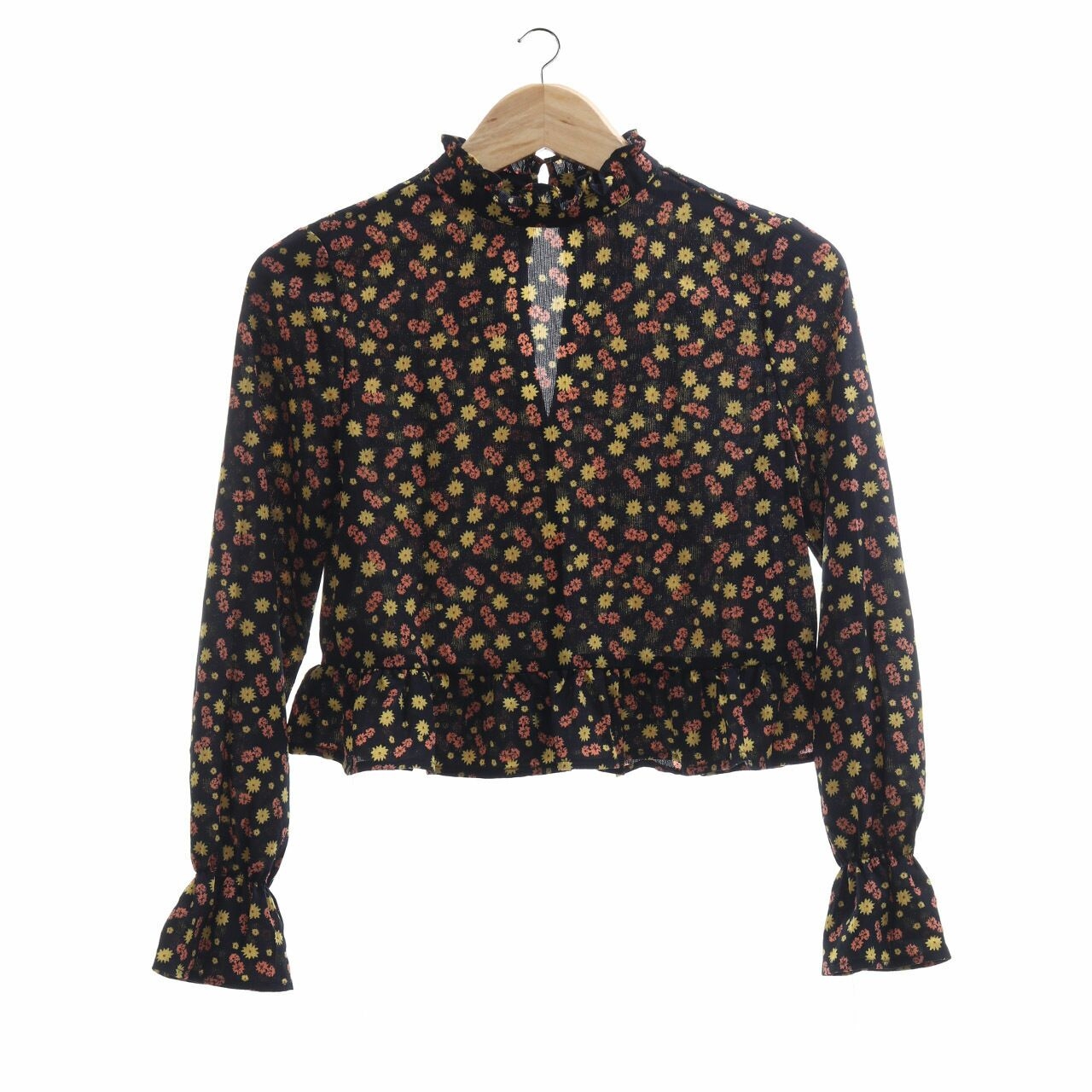 Cotton On Black Floral Blouse