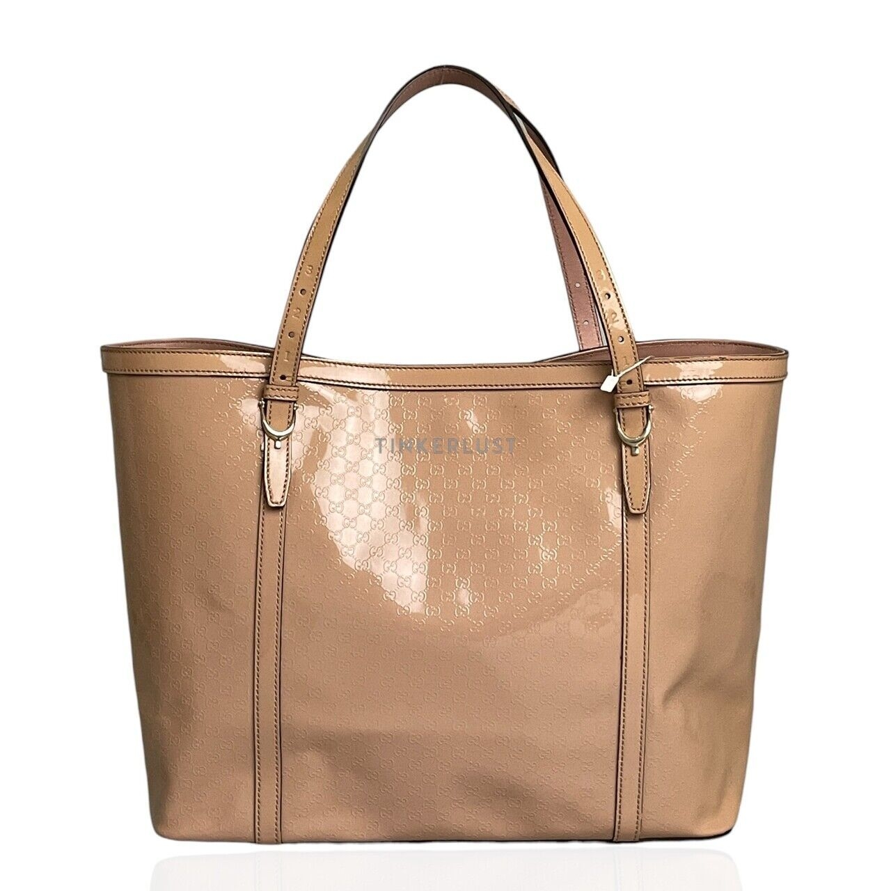 Gucci Micro Guccissima Nice Pink Nude Patent GHW Tote Bag