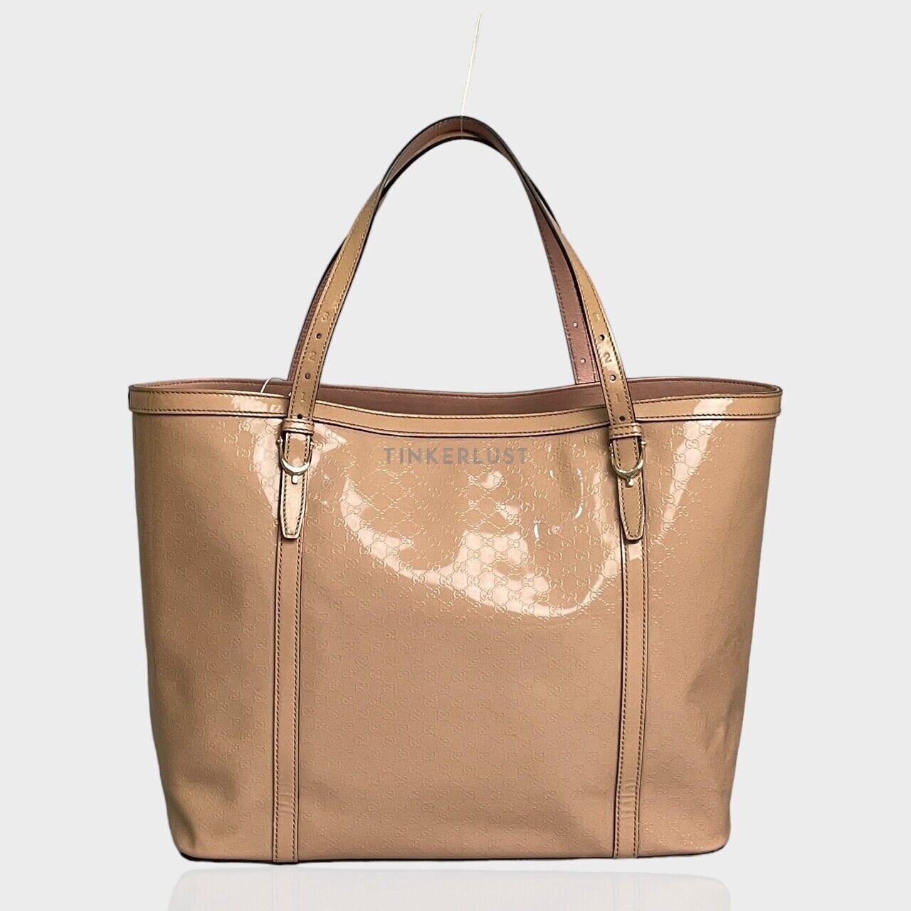 Gucci Micro Guccissima Nice Pink Nude Patent GHW Tote Bag