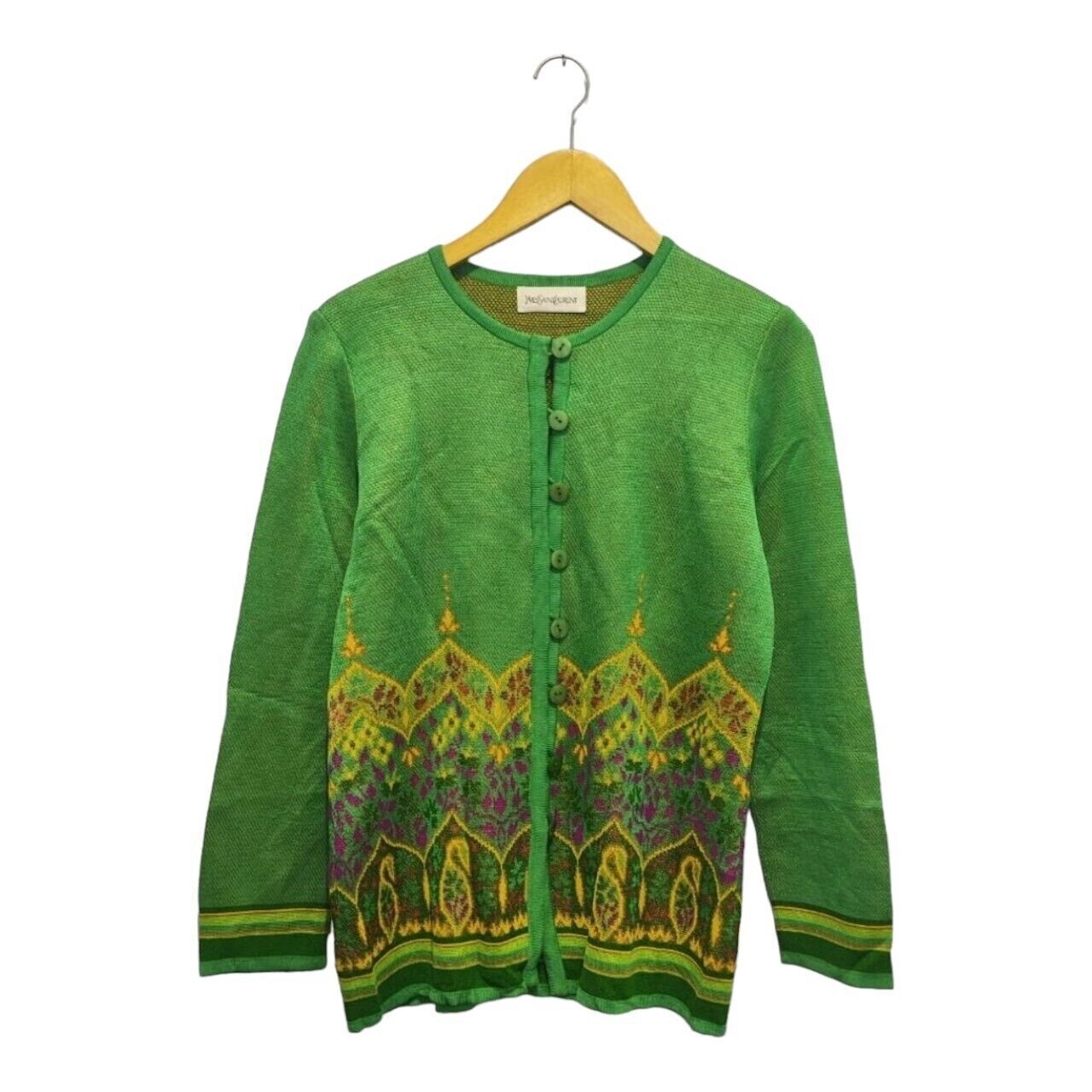 Yves Saint Laurent Green Cardigan