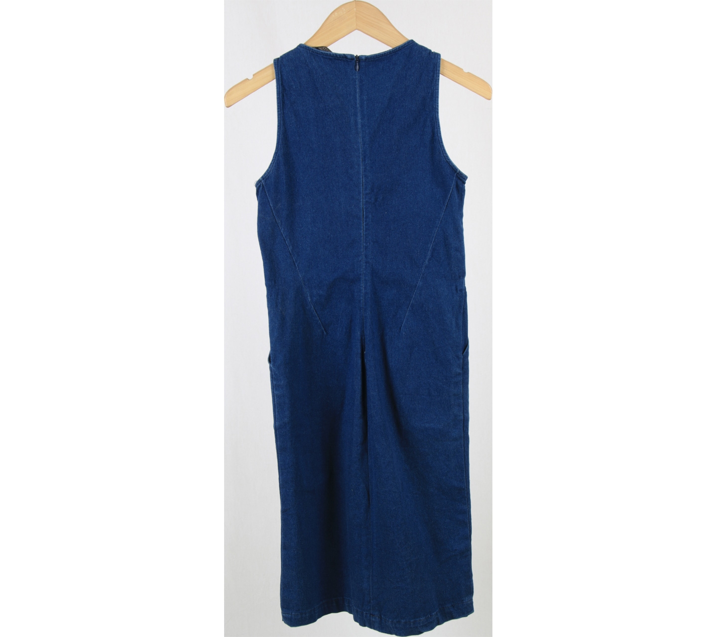 Zara Dark Blue Denim Midi Dress