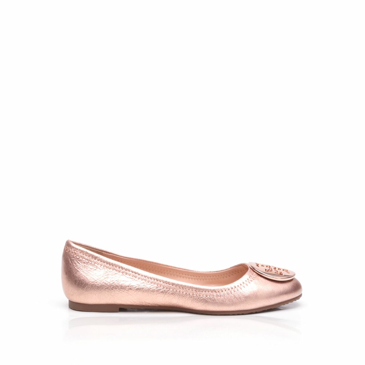 Tory Burch Reva Rose Gold Ballet Flats