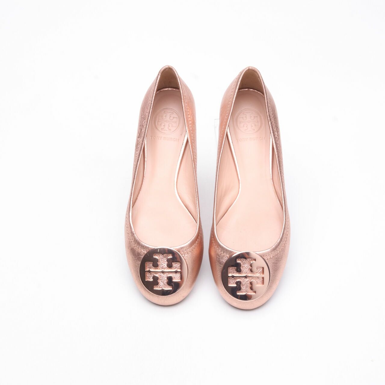 Tory Burch Reva Rose Gold Ballet Flats