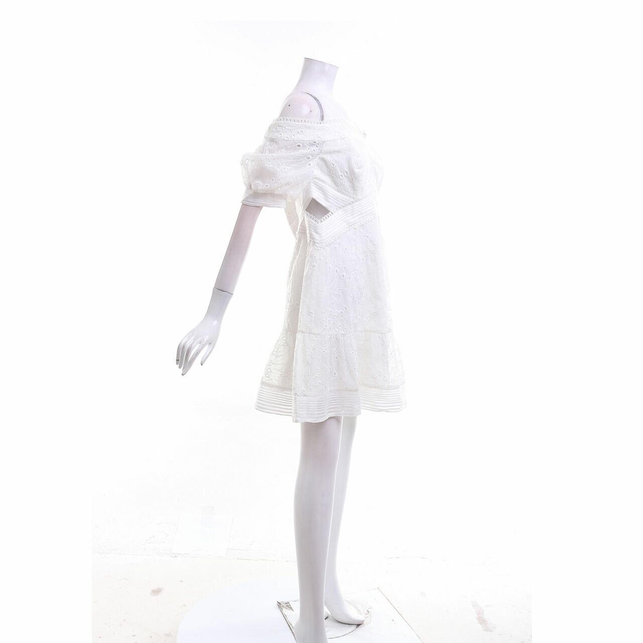 Forever New Megan Splice Off White Mini Dress