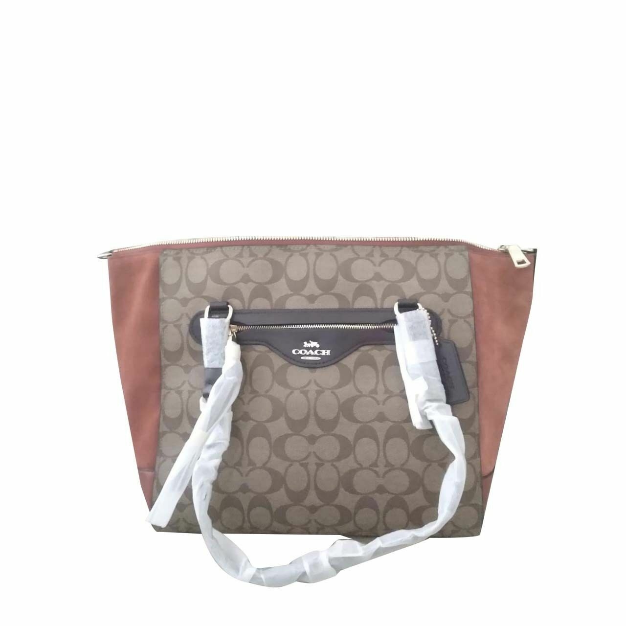 Coach C5789 Signature Suede Kleo Khaki Multi