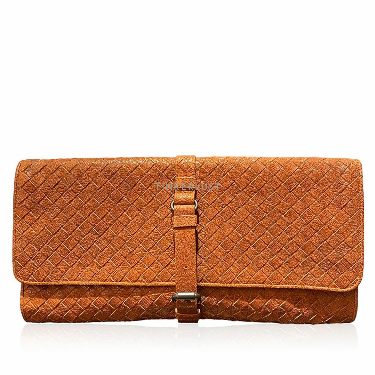 Bottega Veneta Brown Leather Clutch