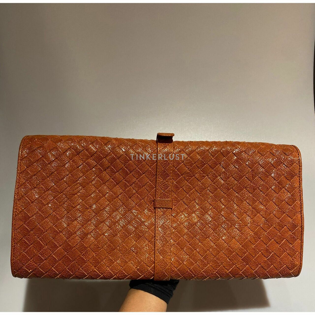 Bottega Veneta Brown Leather Clutch