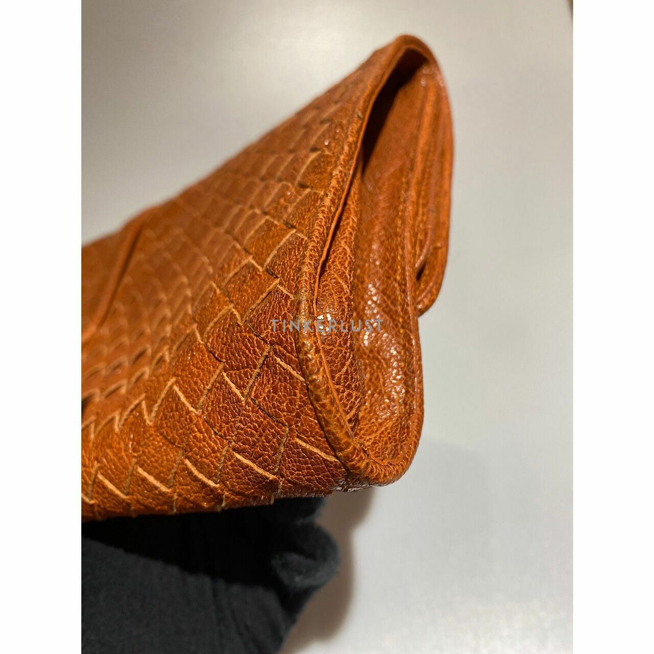 Bottega Veneta Brown Leather Clutch