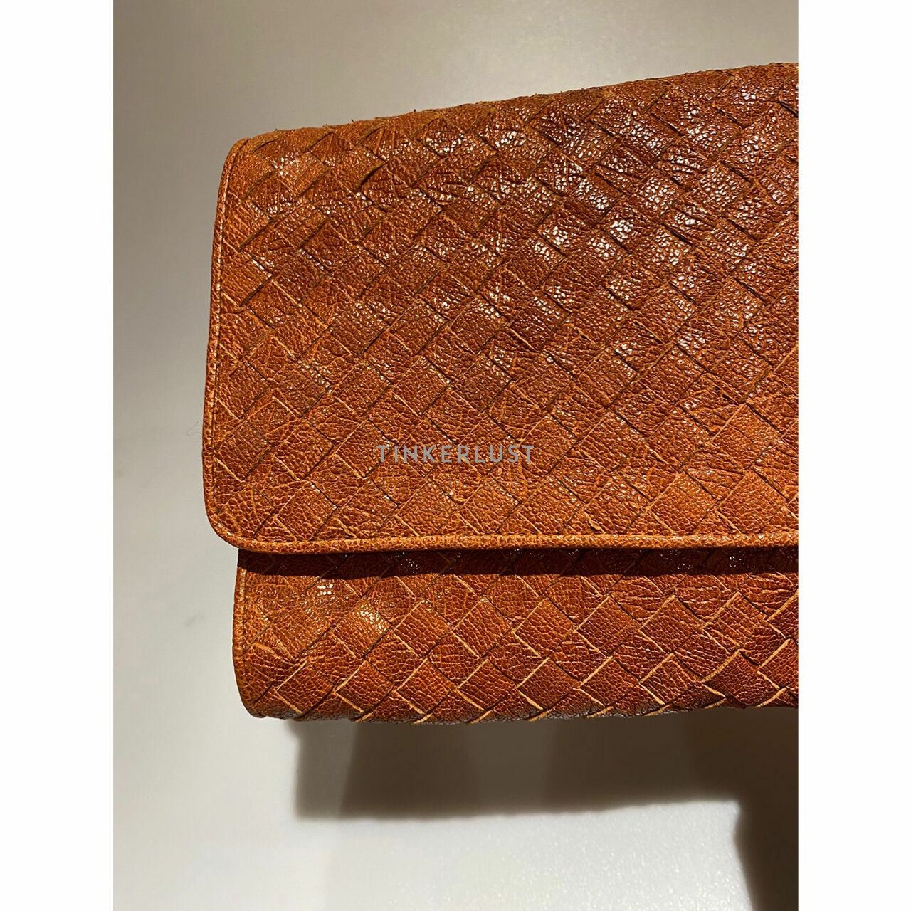 Bottega Veneta Brown Leather Clutch