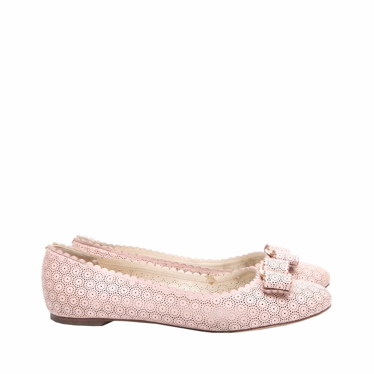 Salvatore Ferragamo Soft Pink Varina Flats