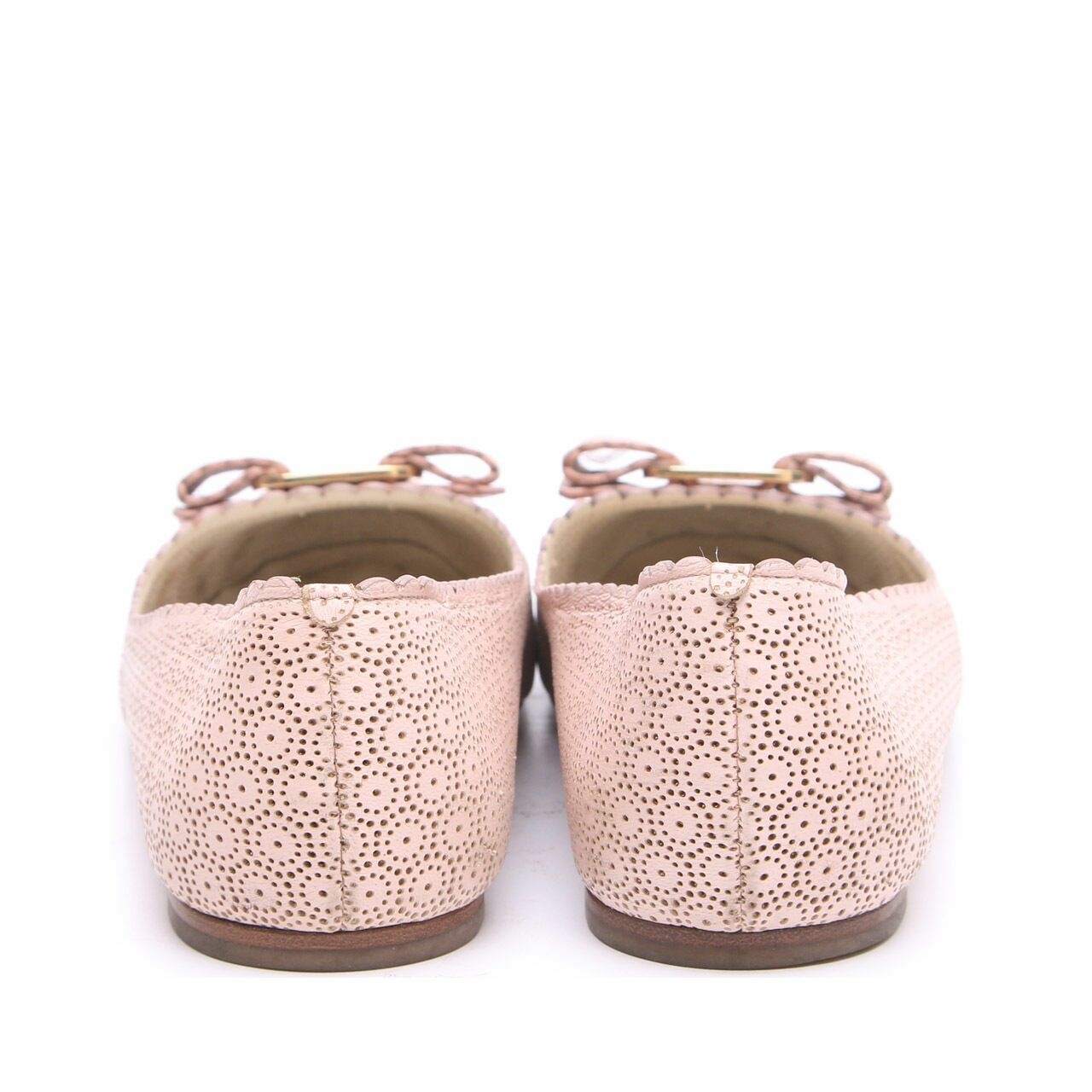 Salvatore Ferragamo Soft Pink Varina Flats