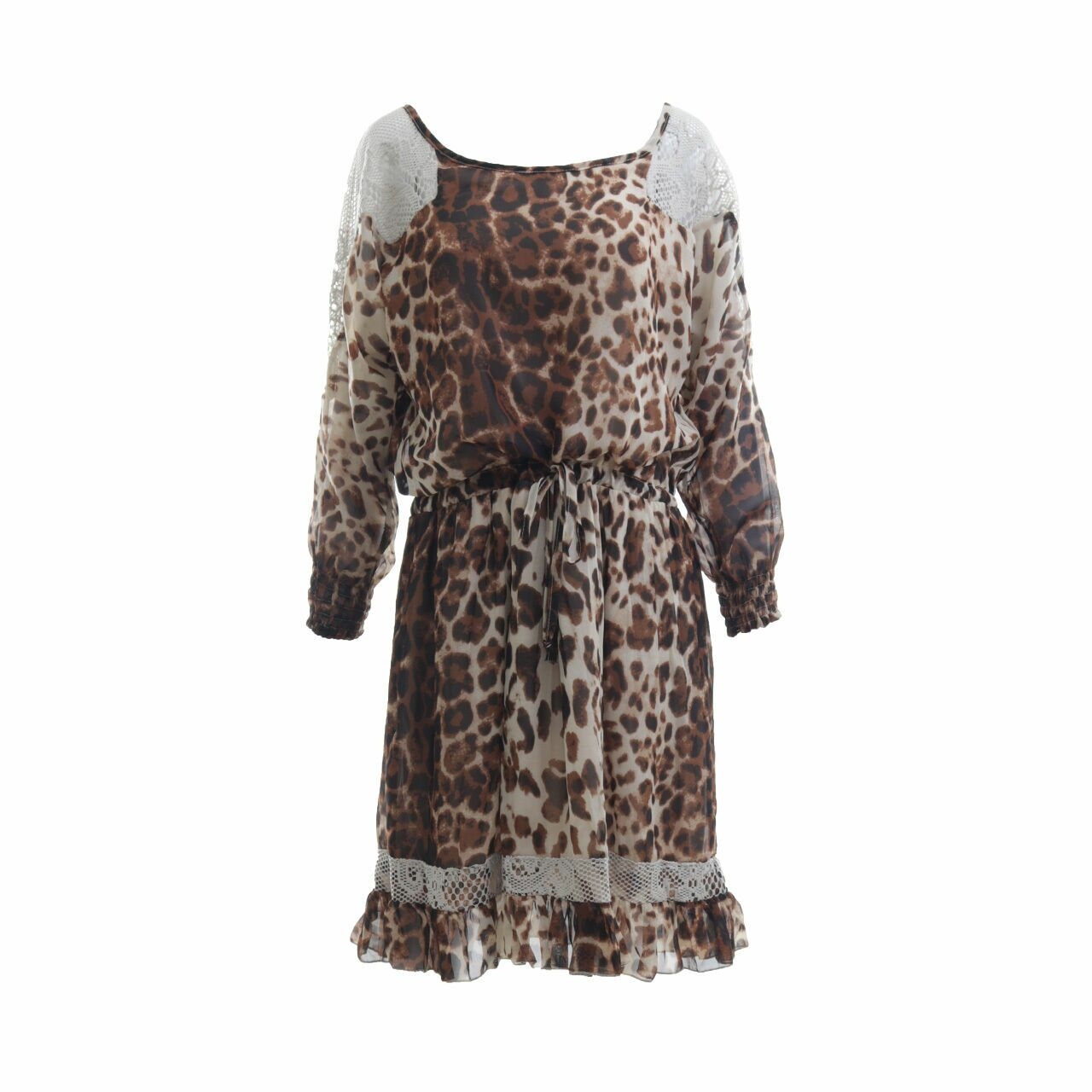 Bebe Brown Leopard Mini Dress