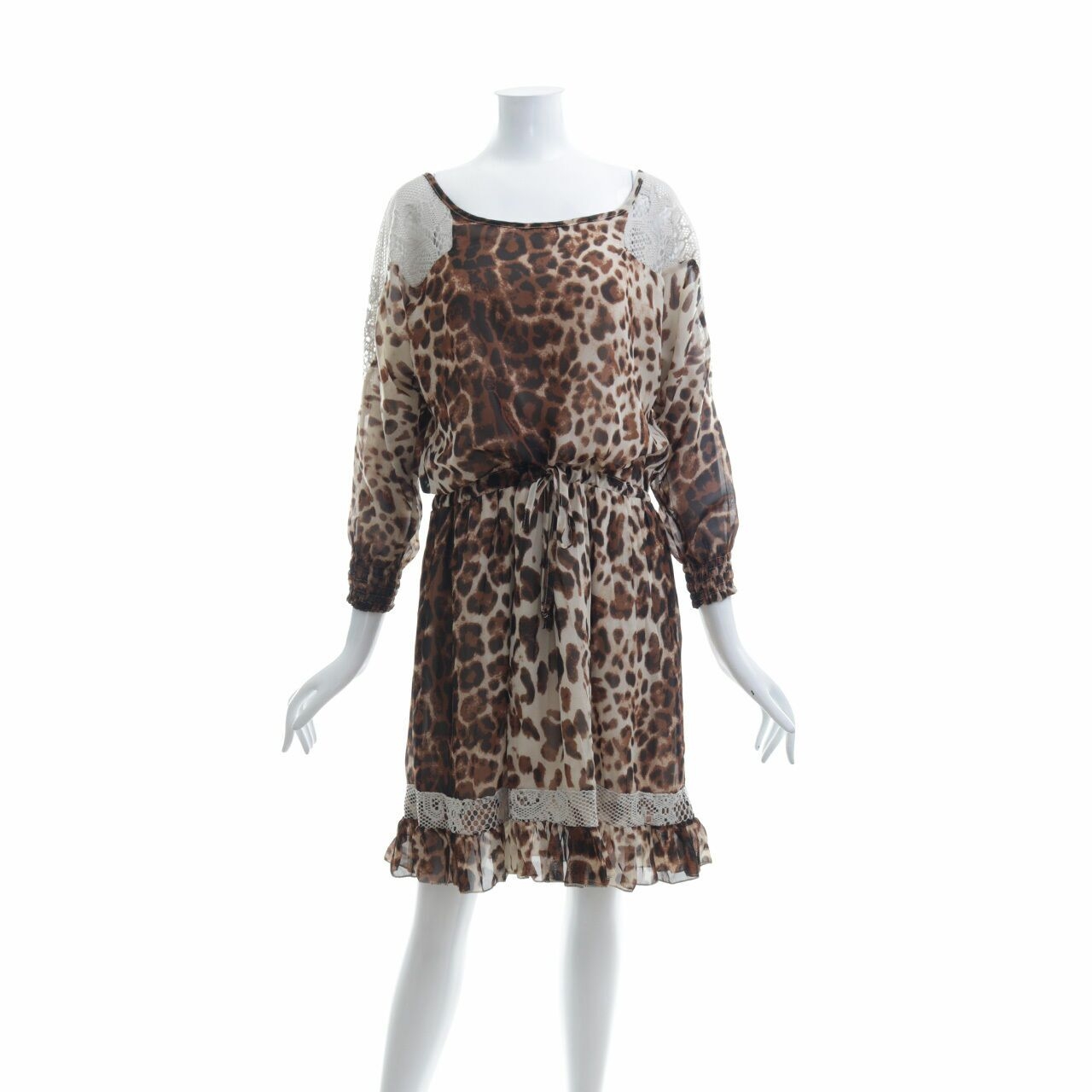 Bebe Brown Leopard Mini Dress