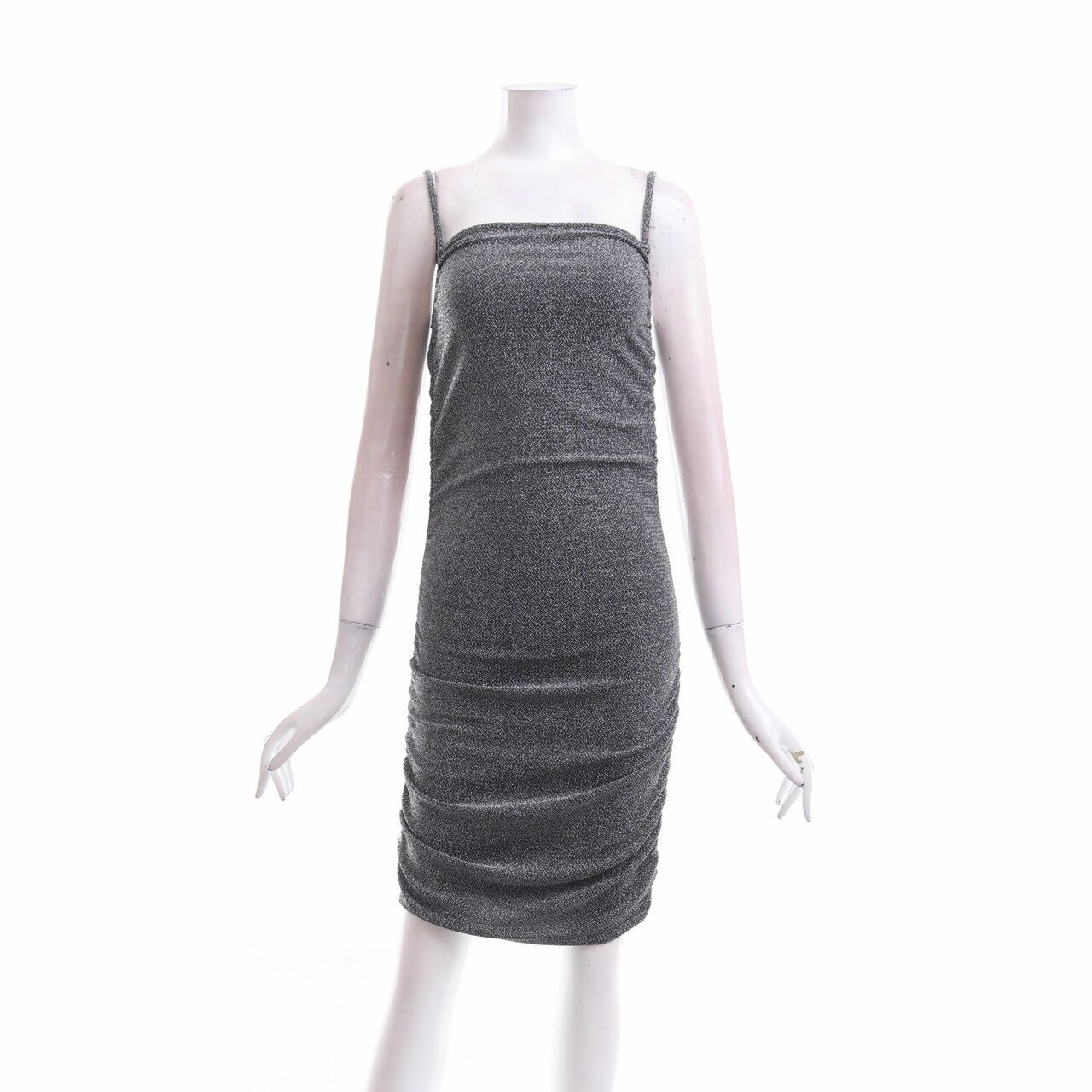 H&M Silver Metallic Mini Dress