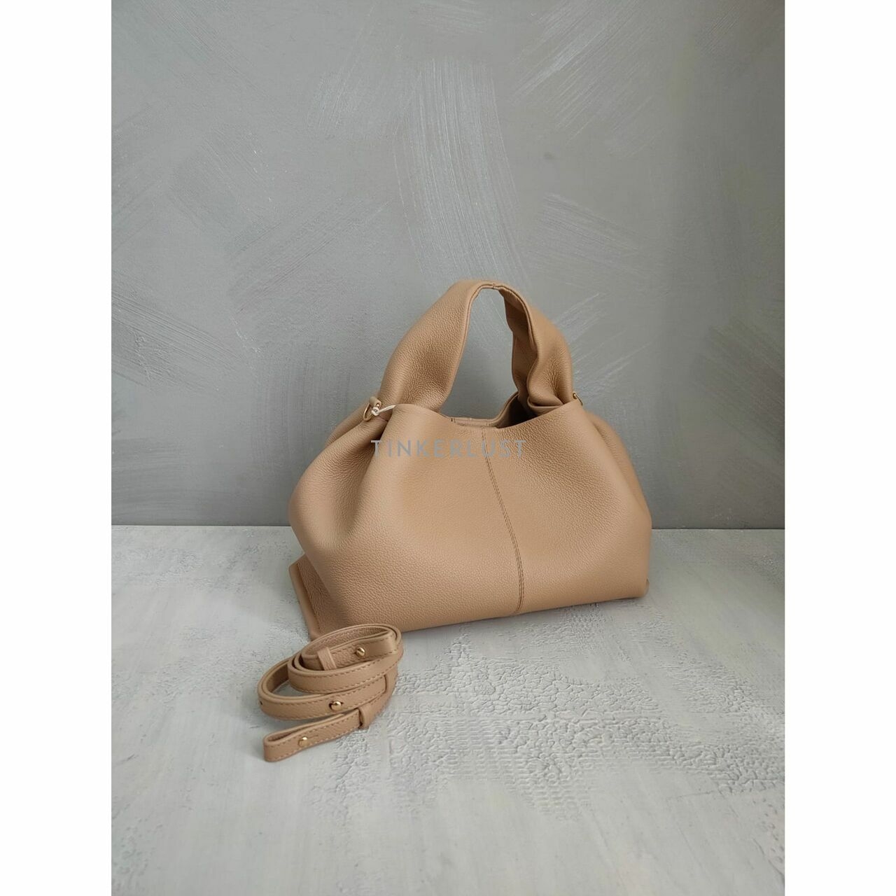 Polene Neuf Large Beige Nude Satchel