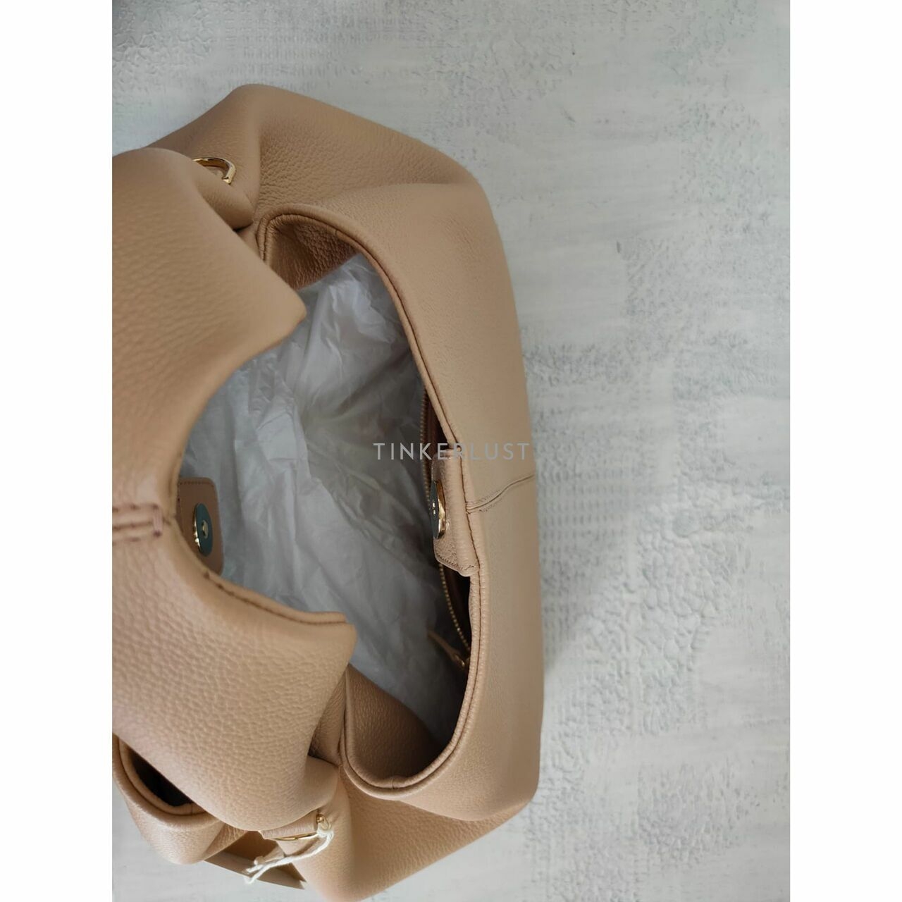 Polene Neuf Large Beige Nude Satchel