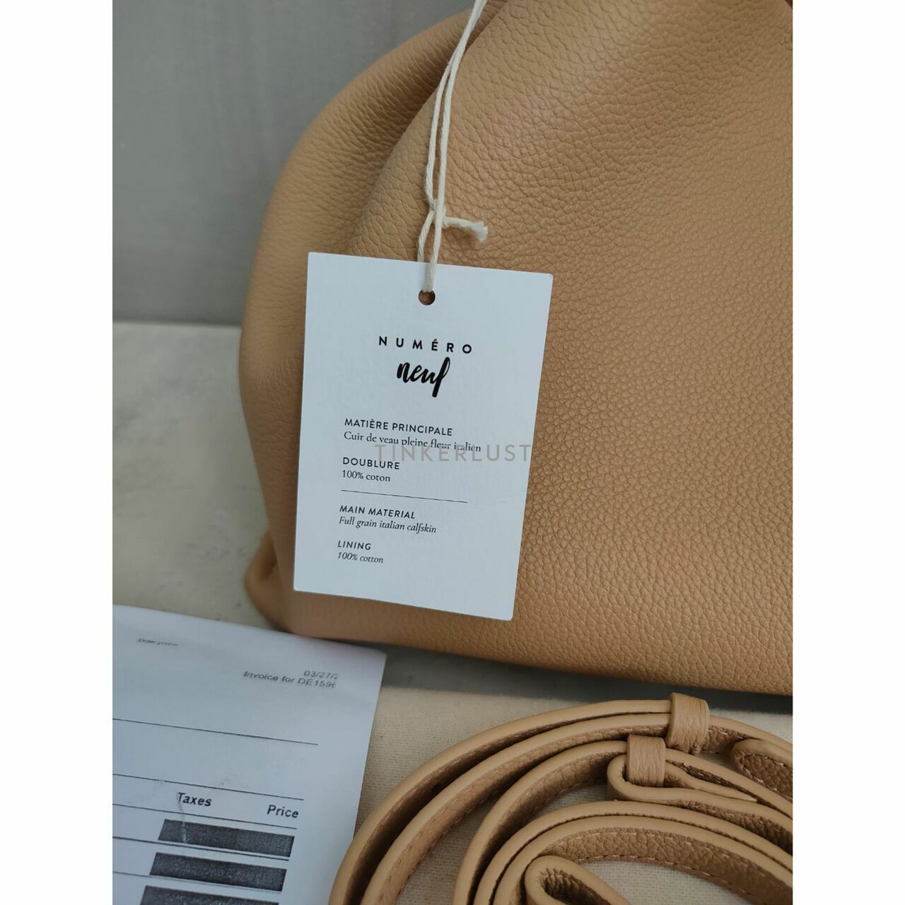 Polene Neuf Large Beige Nude Satchel