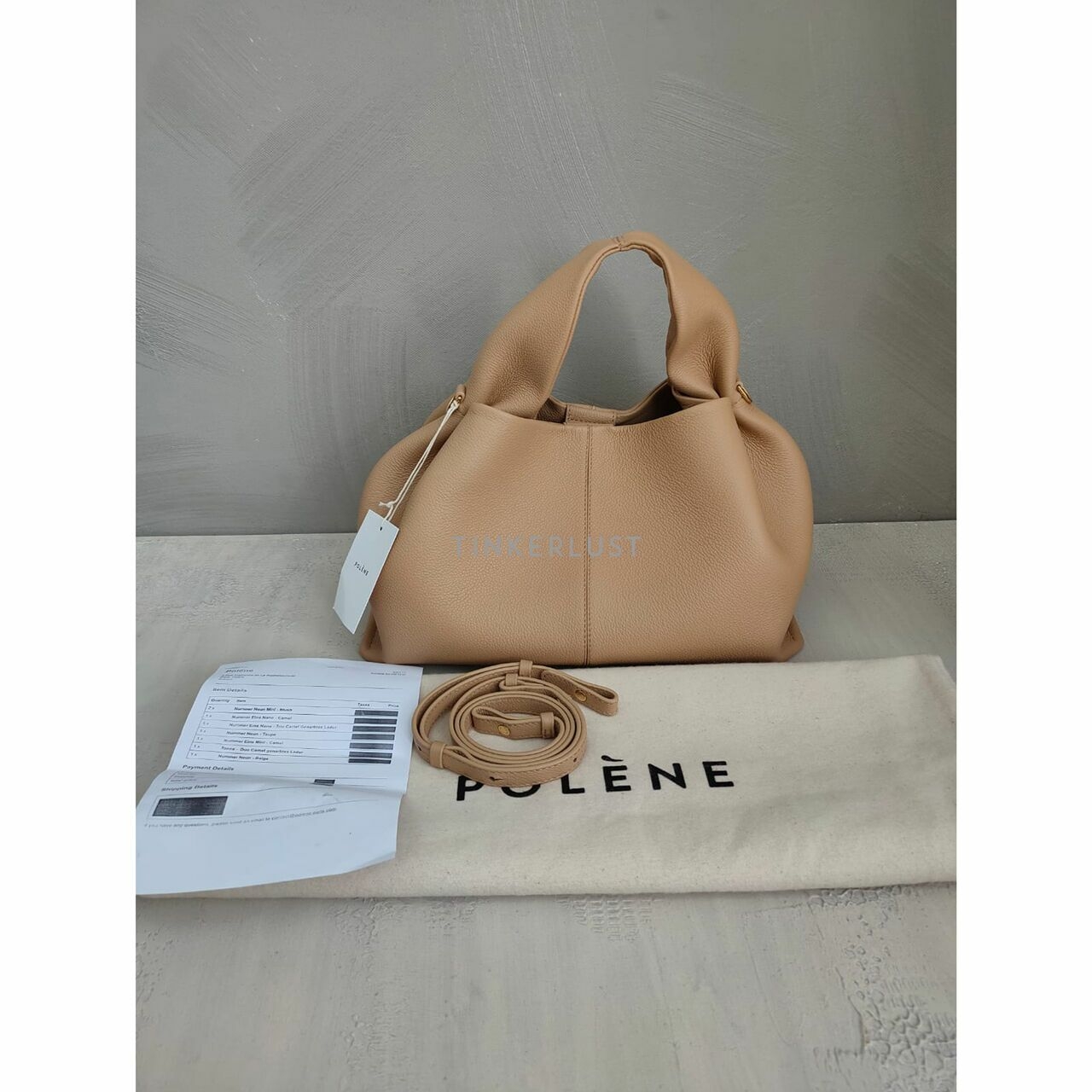 Polene Neuf Large Beige Nude Satchel