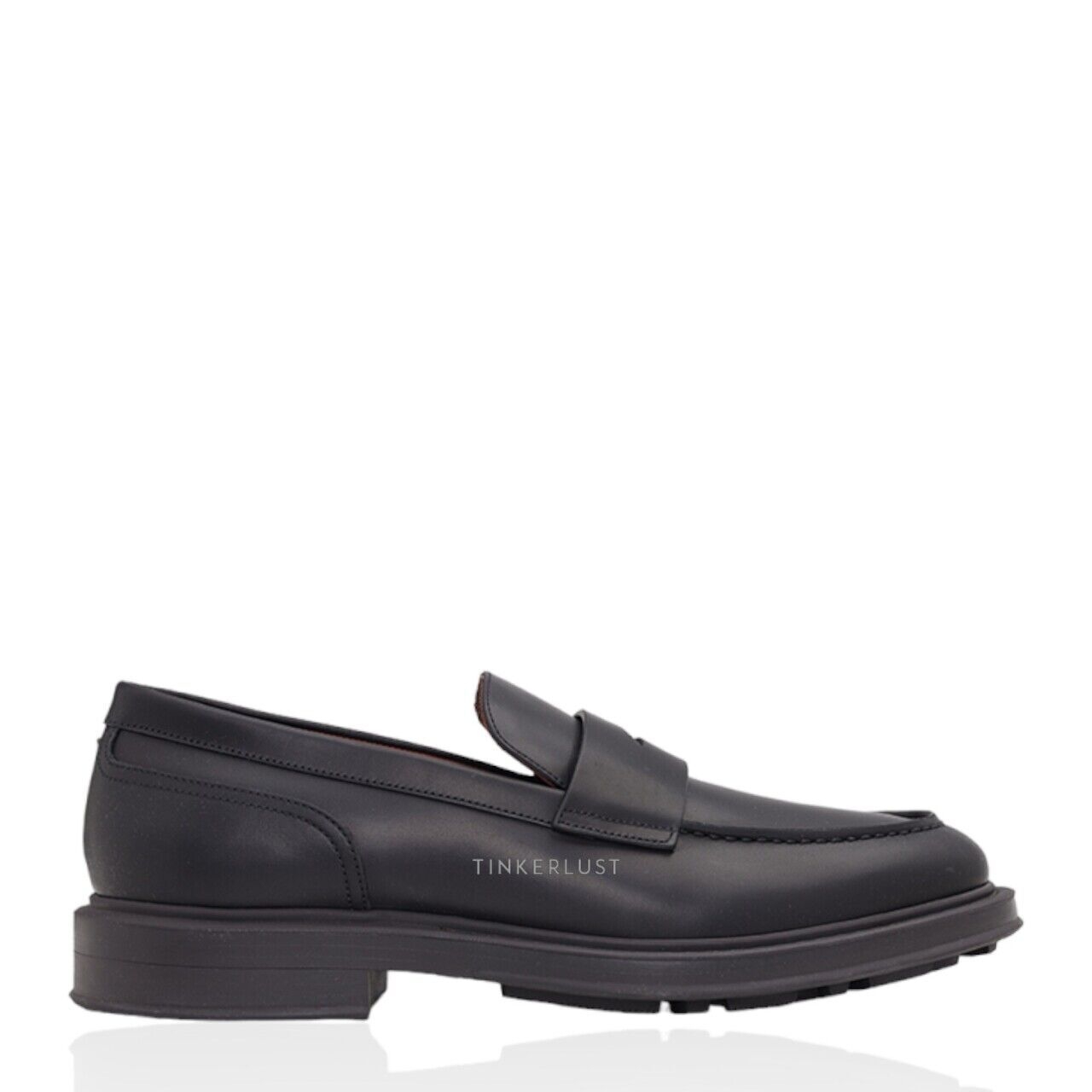 Loro Piana Men Travis Loafers in Black Calfskin