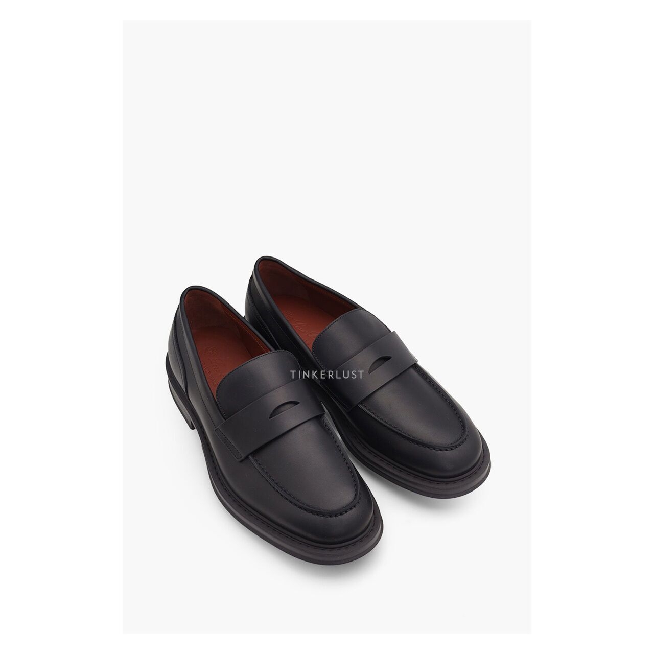 Loro Piana Men Travis Loafers in Black Calfskin